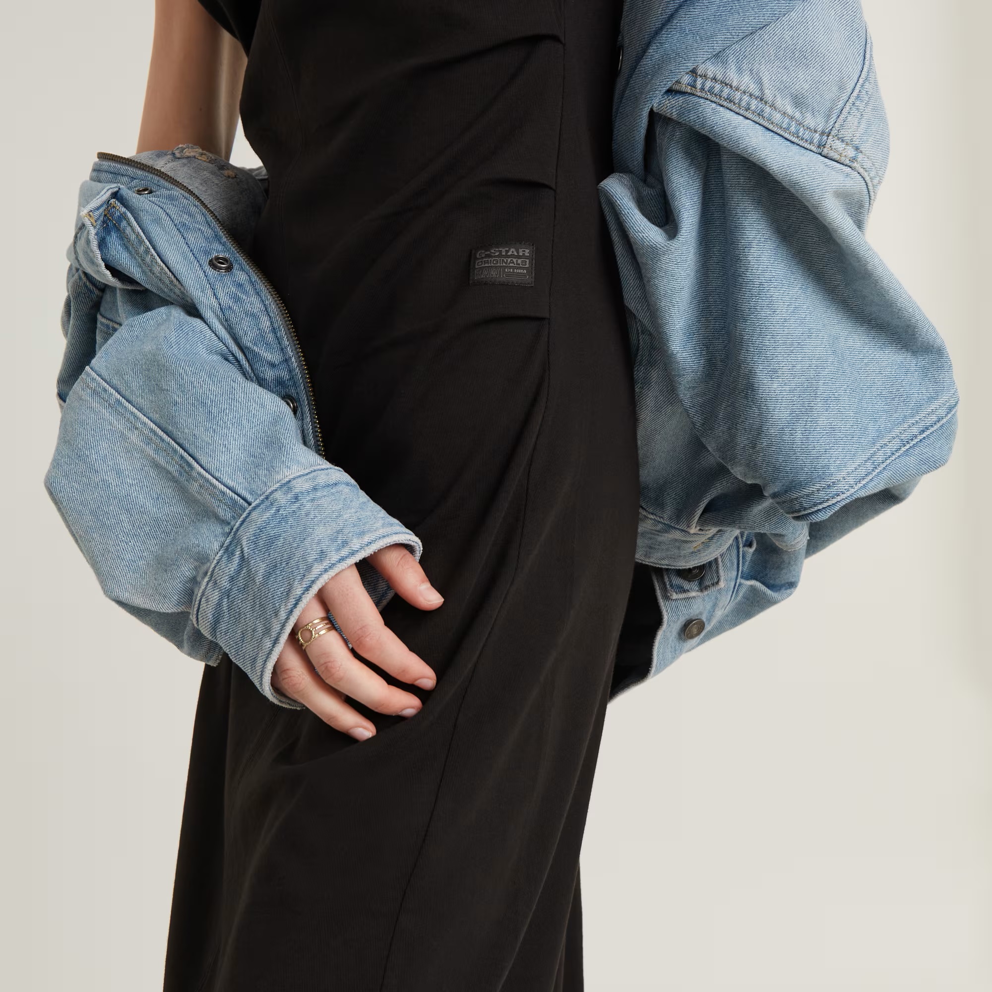 G-Star Spaghetti Strap Slit Jurk - Afbeelding 4
