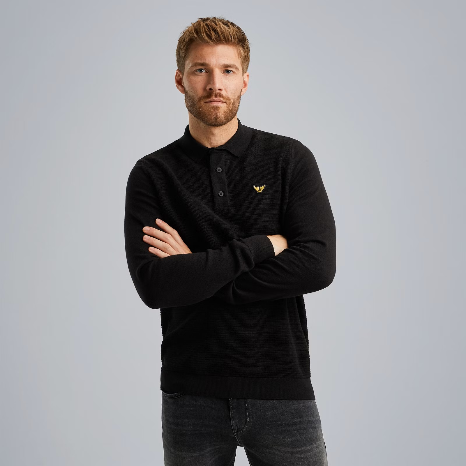 PME Legend Polo met Lange Mouw - Afbeelding 2