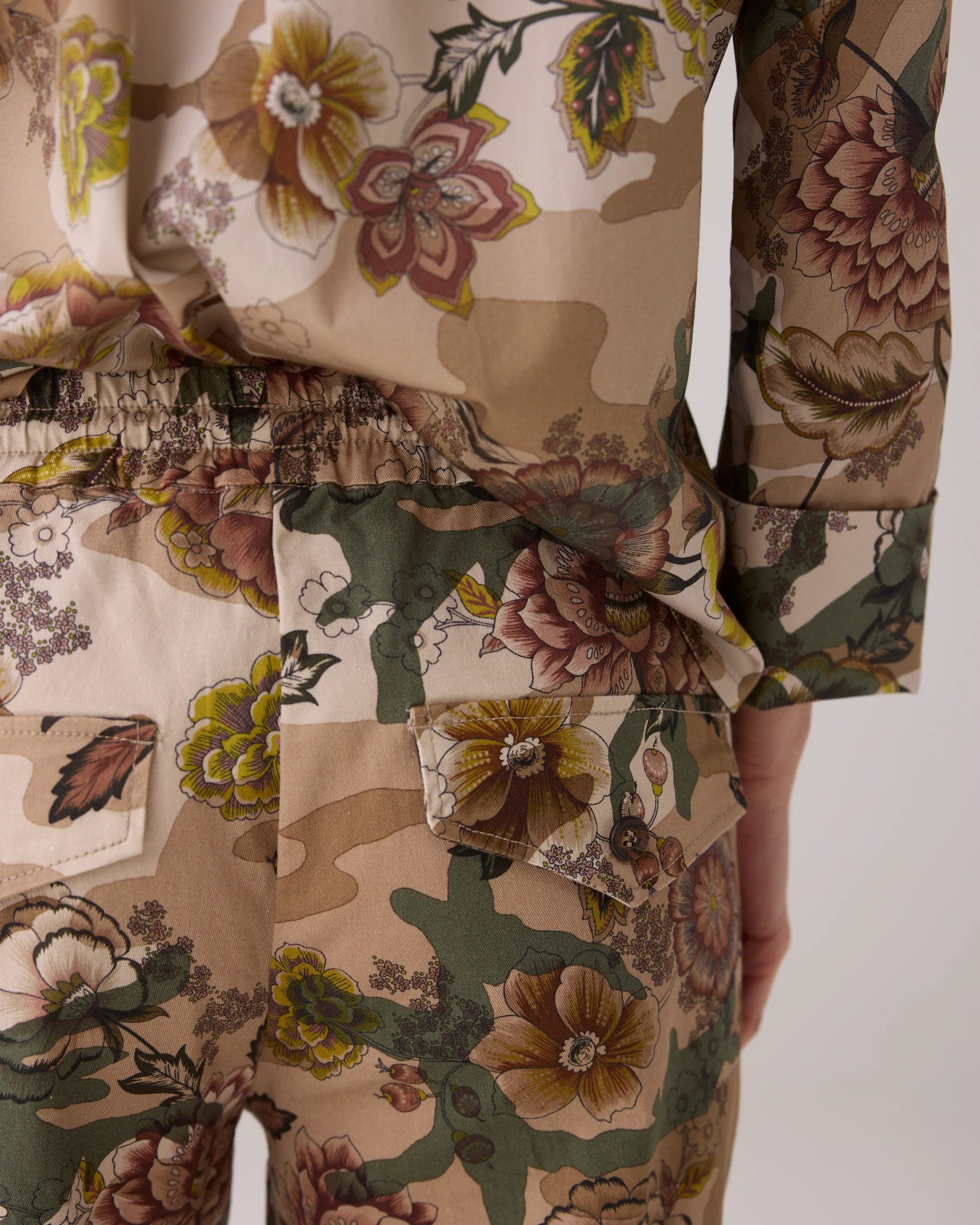 Summum Broek met Camouflage en Bloemen - Afbeelding 4