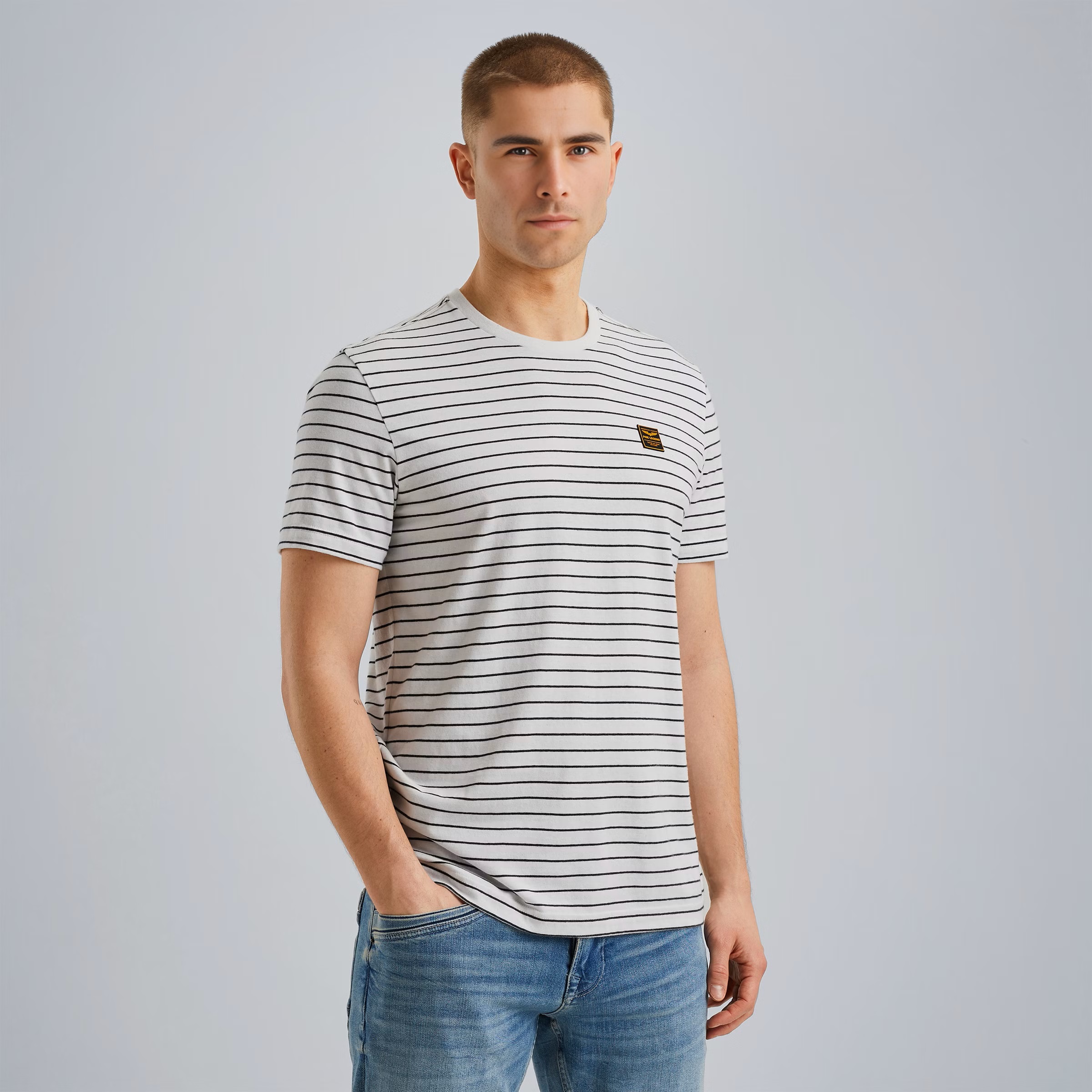 PME Legend T-Shirt met Streeppatroon - Afbeelding 2