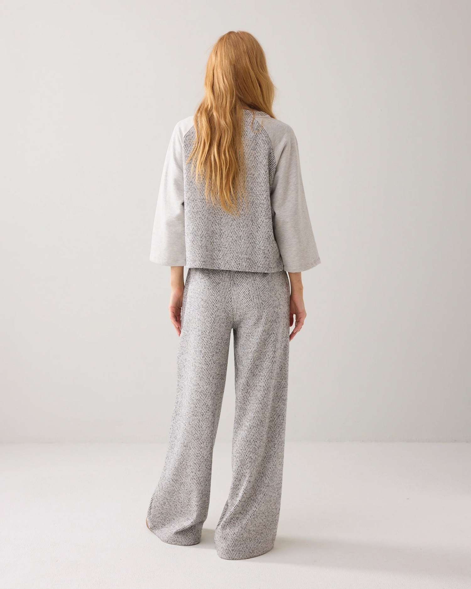 Summum Boxy Sweater met Visgraat Jacquard - Afbeelding 3