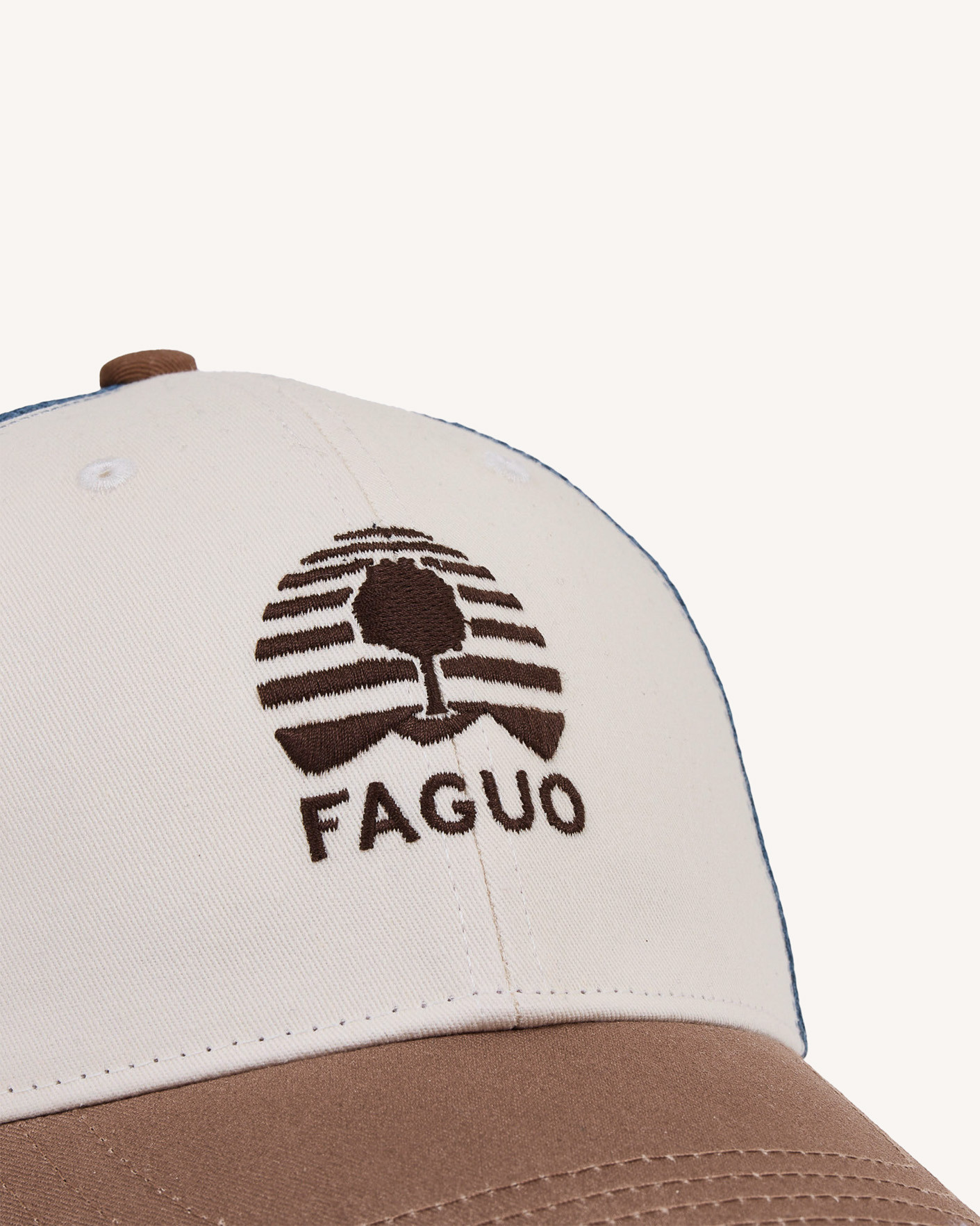 Faguo Cap Beige & Blue & Camel - Afbeelding 4