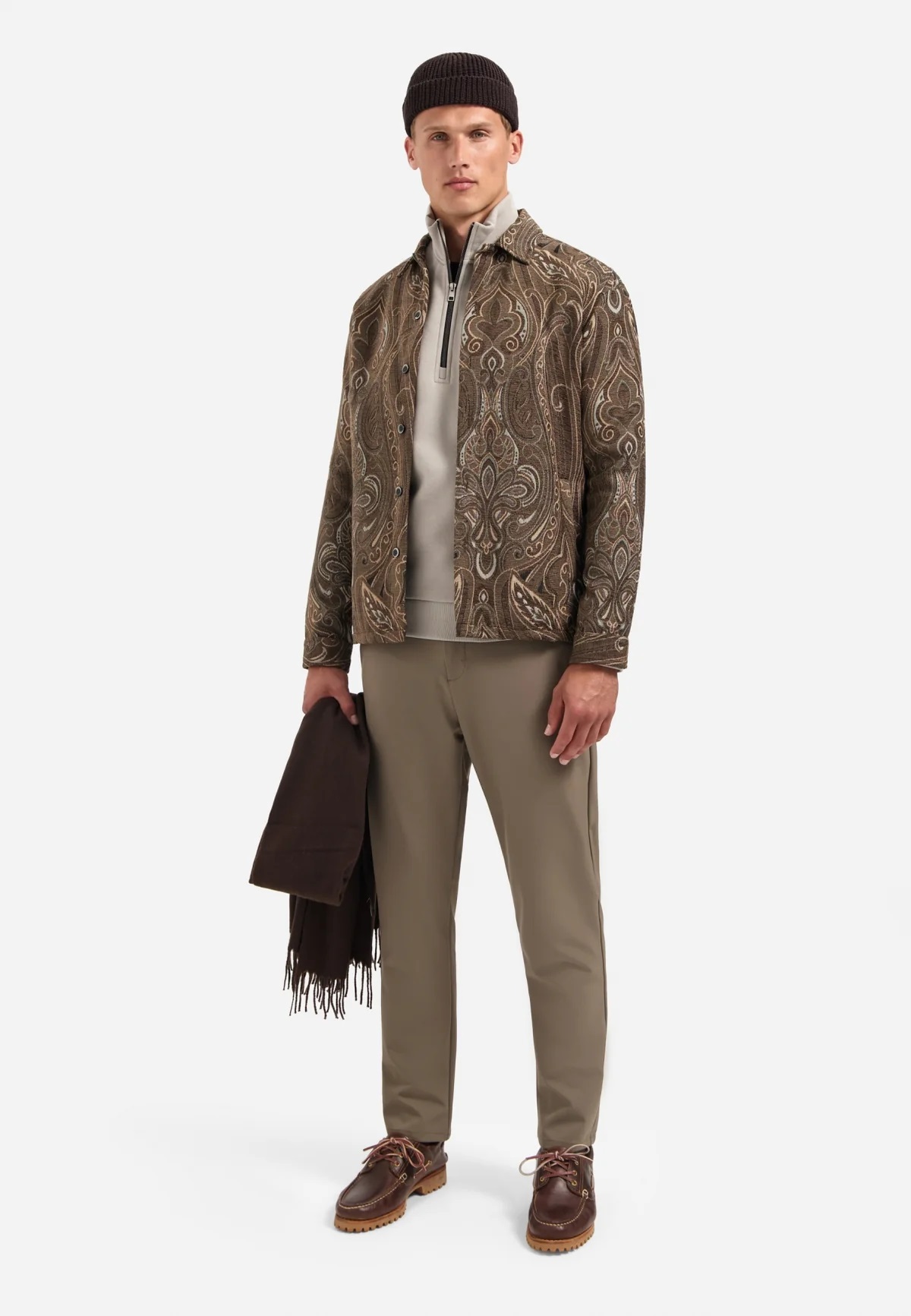 No Excess Jacquard Overshirt met Patroon - Afbeelding 4