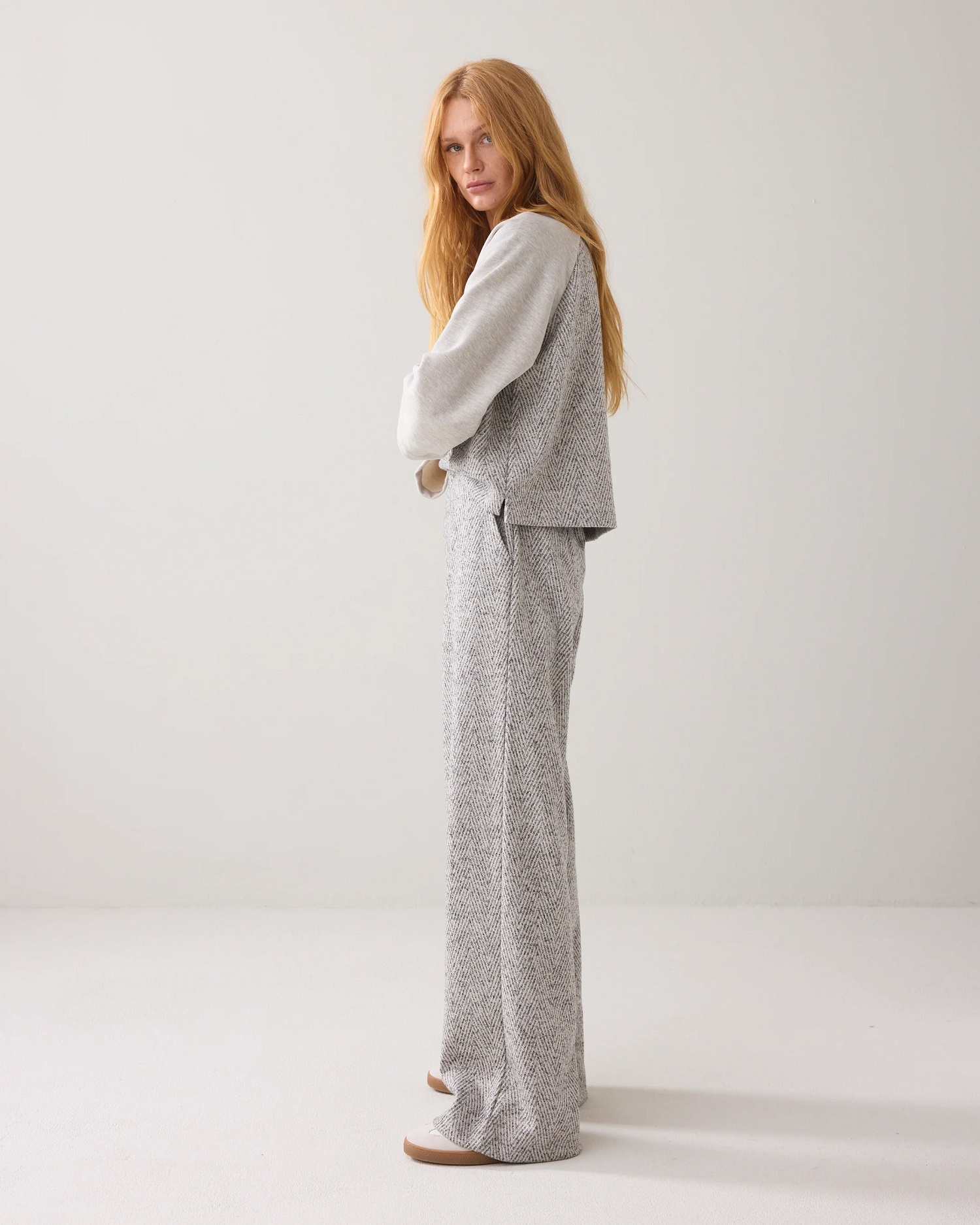 Summum Boxy Sweater met Visgraat Jacquard - Afbeelding 5
