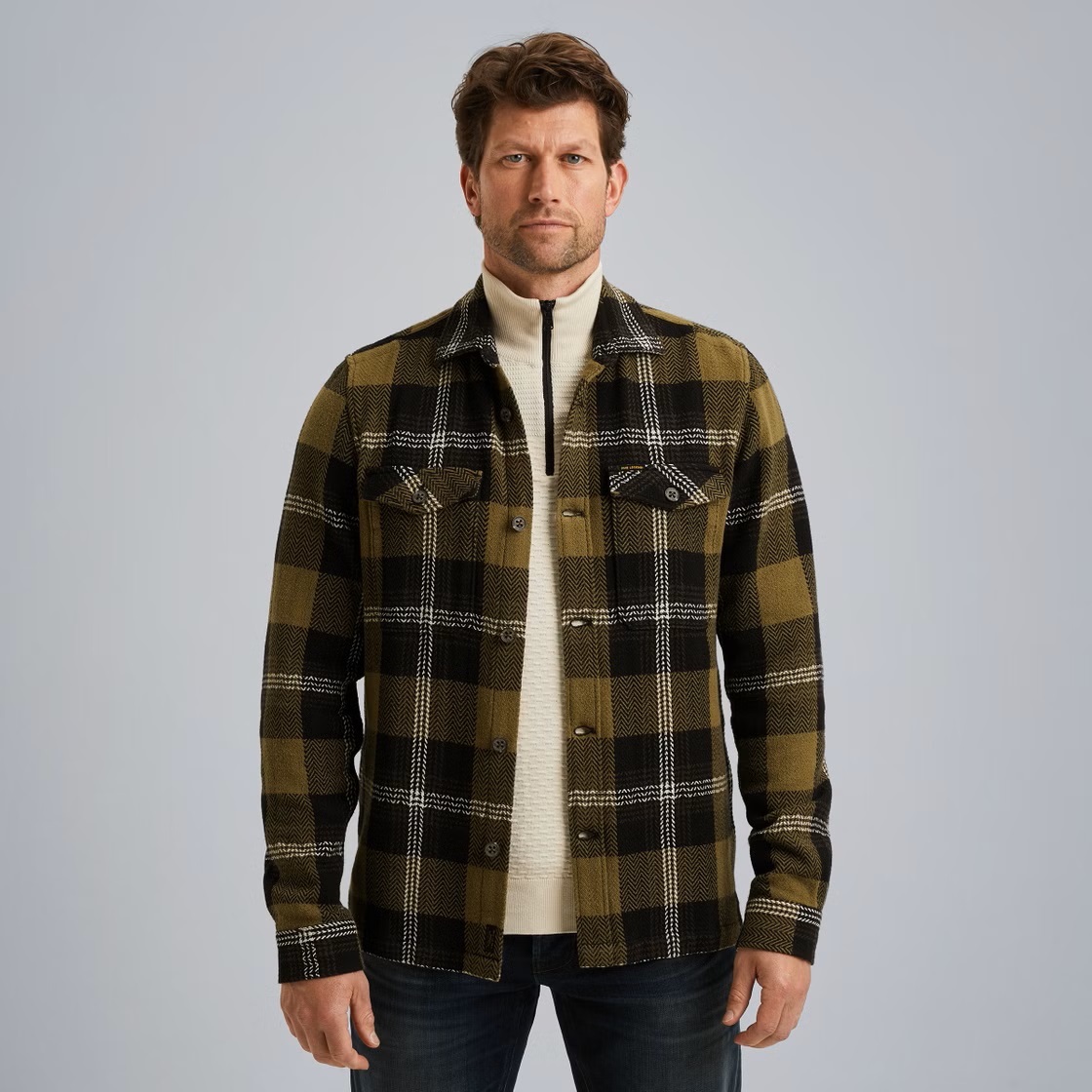 PME Legend Shirt/Jacket met Ruitpatroon
