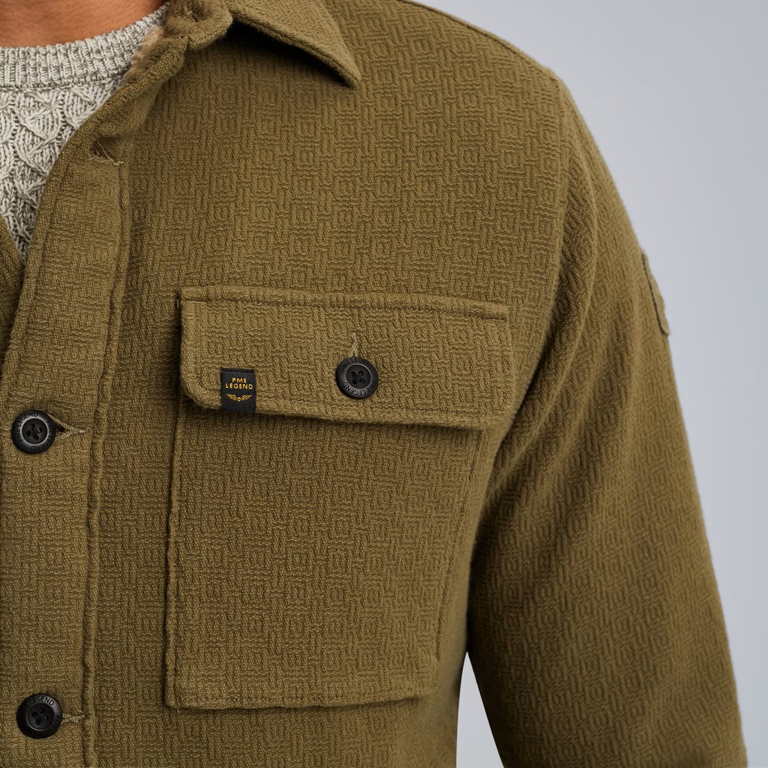 PME Legend Shirt/Jacket met Wafelstructuur - Afbeelding 4