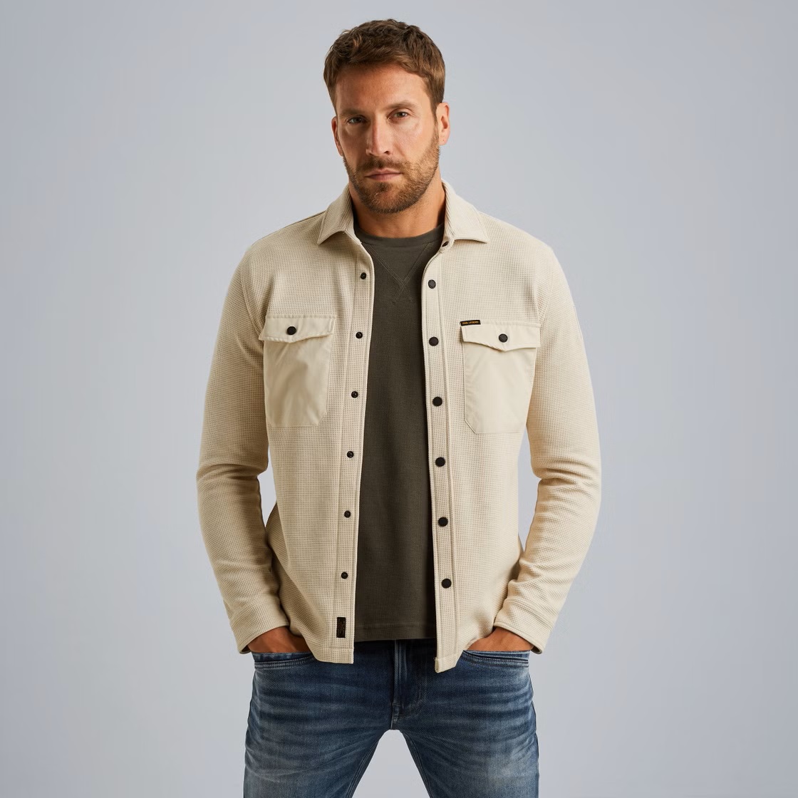 PME Legend Shirt/Jacket met Wafelstructuur