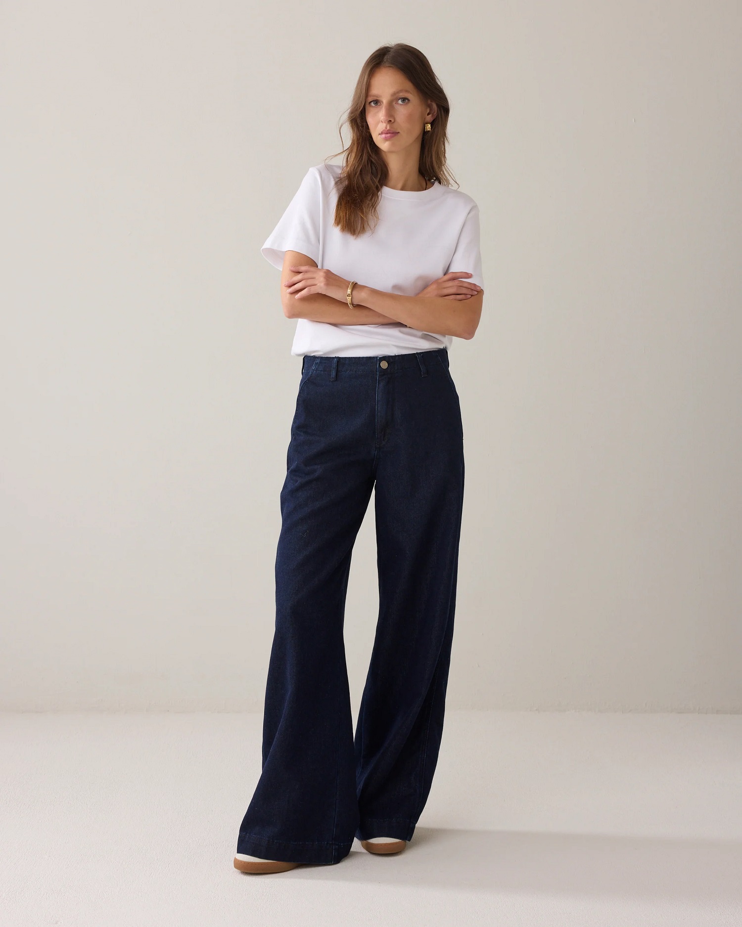 Summum Wide Leg Jeans met Lurex