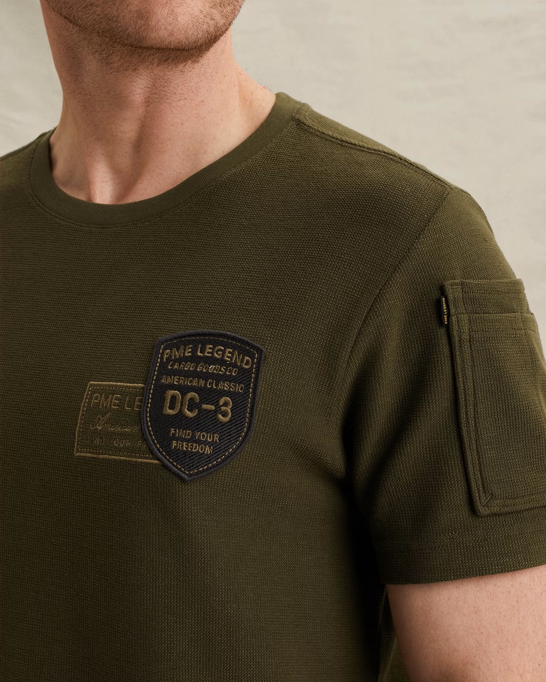 PME Legend T-Shirt met Artwork en Flight Pocket - Afbeelding 3