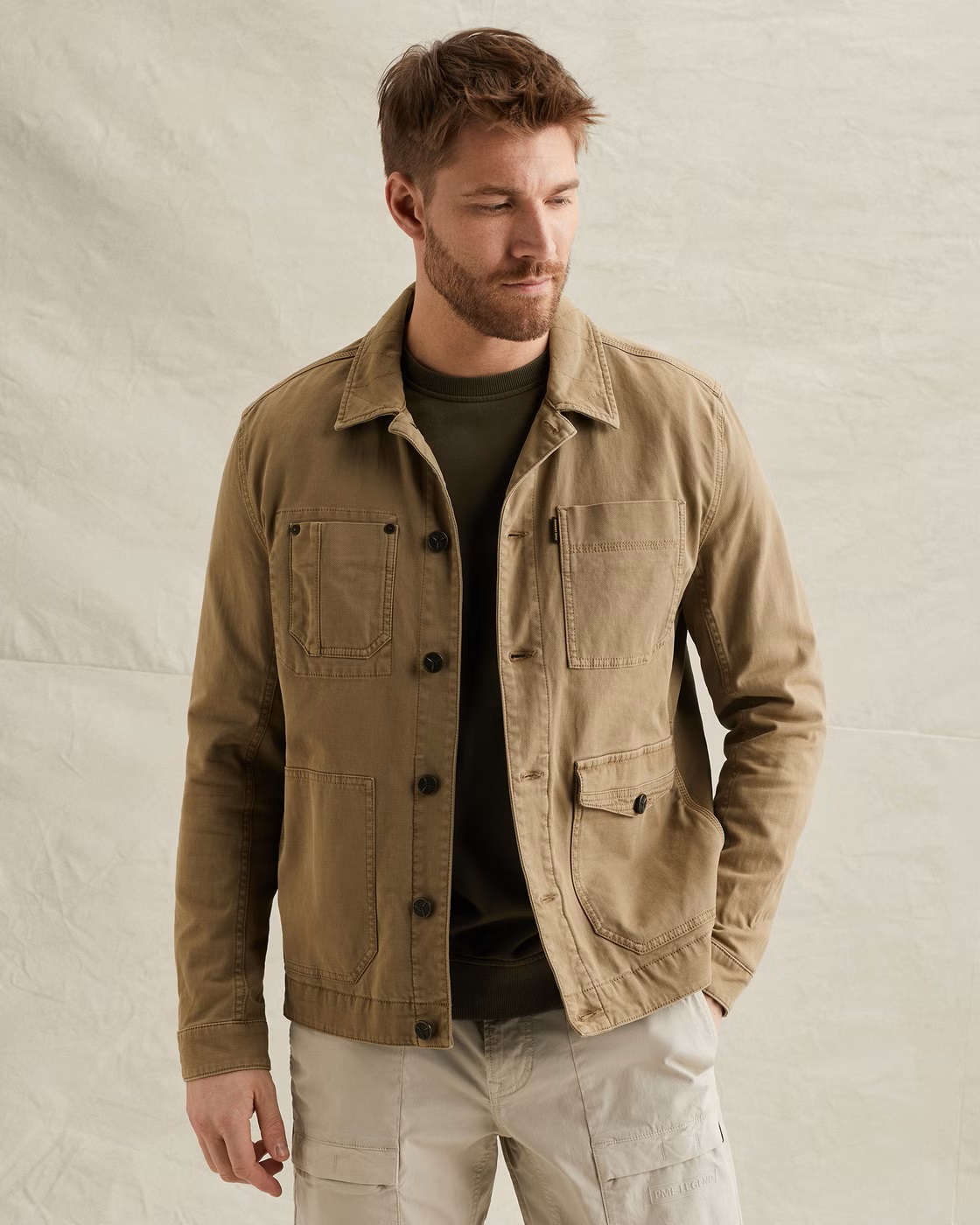 PME Legend Worker Jacket met Stikseldetails