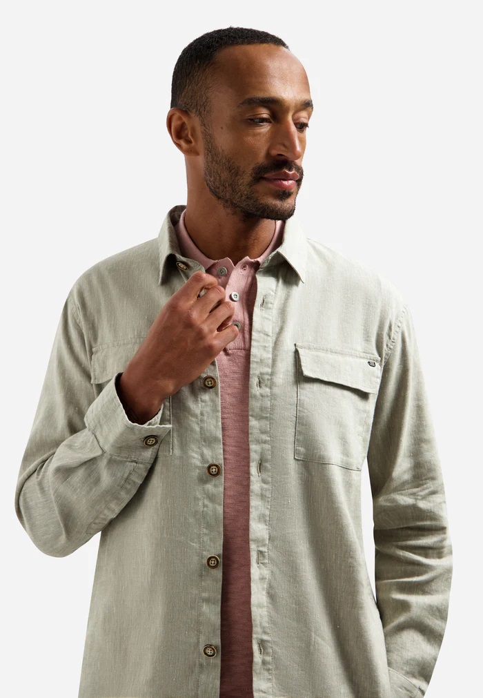 No Excess Overshirt Linnen - Afbeelding 3