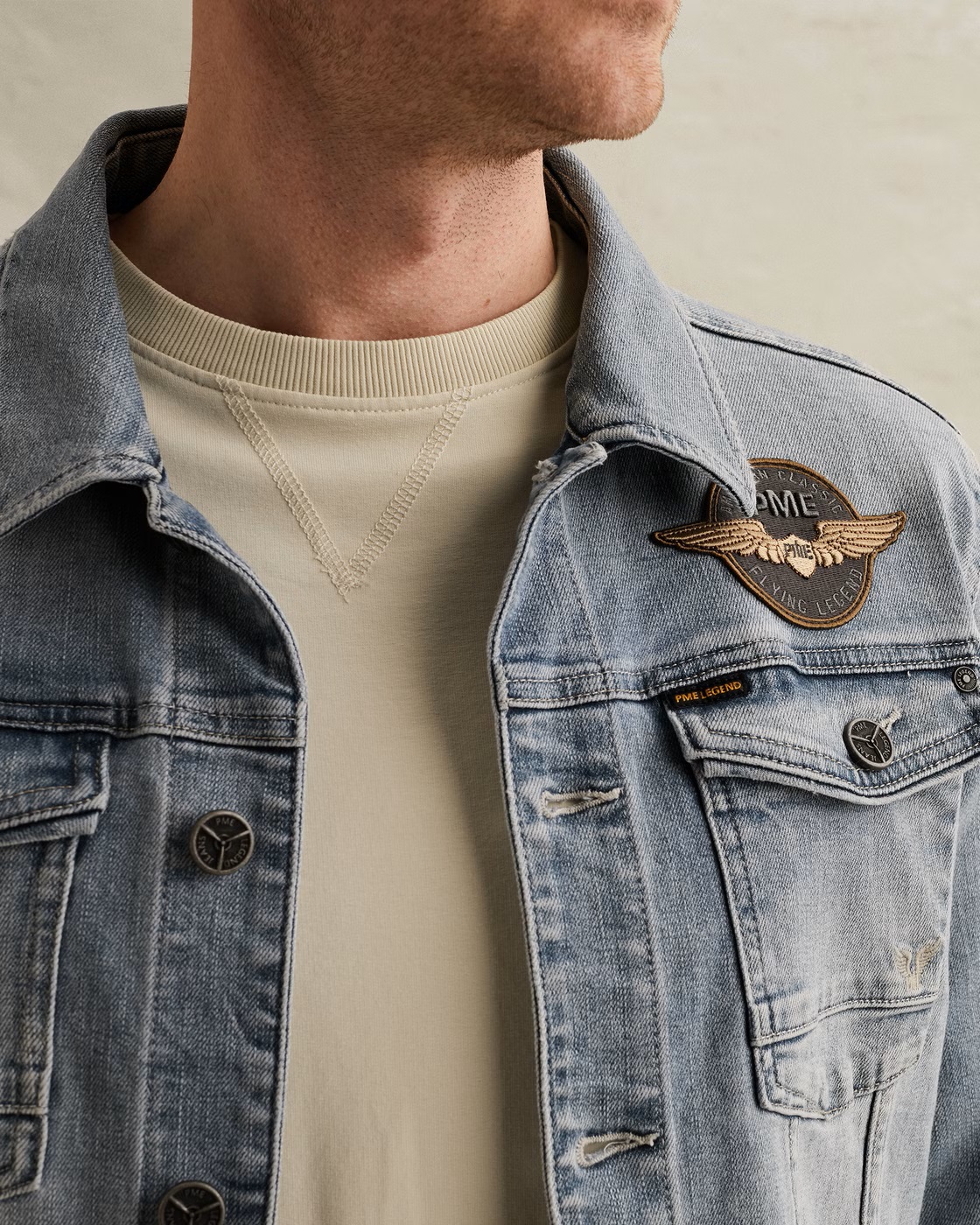 PME Legend Denim Jacket met Badges - Afbeelding 4
