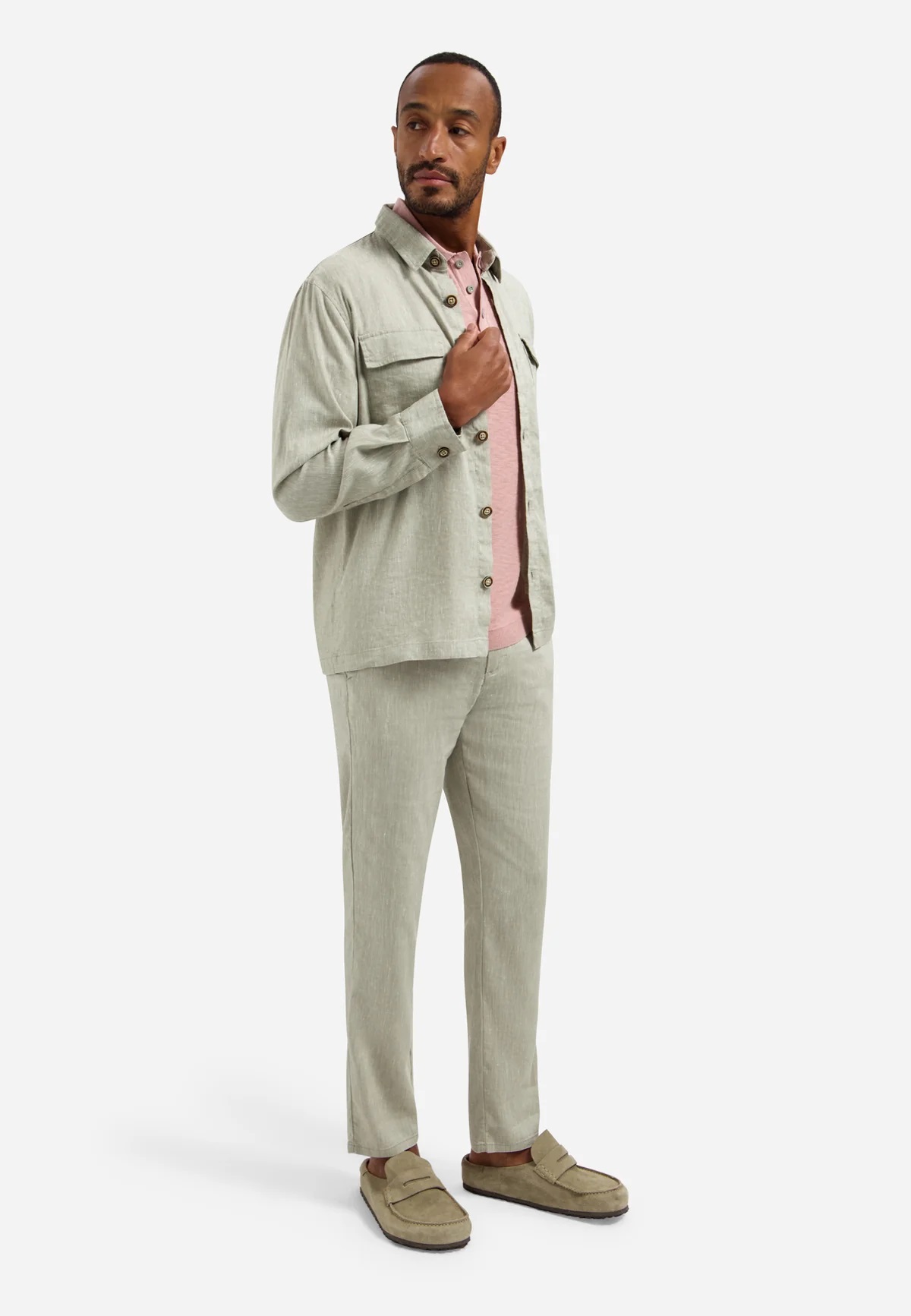 No Excess Overshirt Linnen - Afbeelding 4