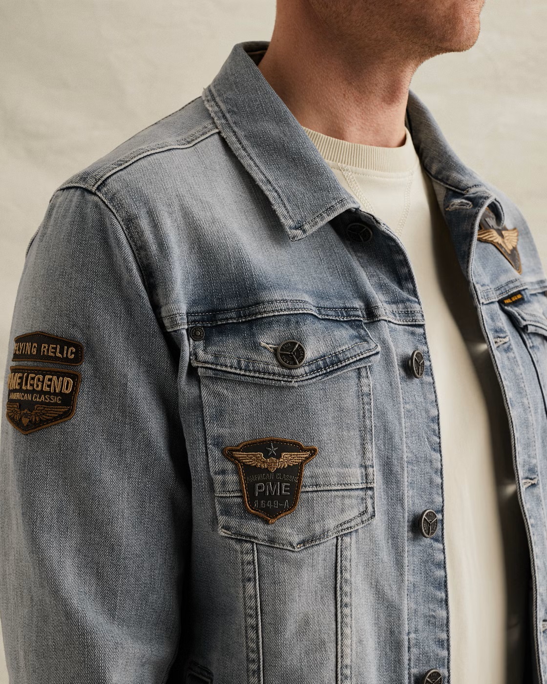PME Legend Denim Jacket met Badges - Afbeelding 5