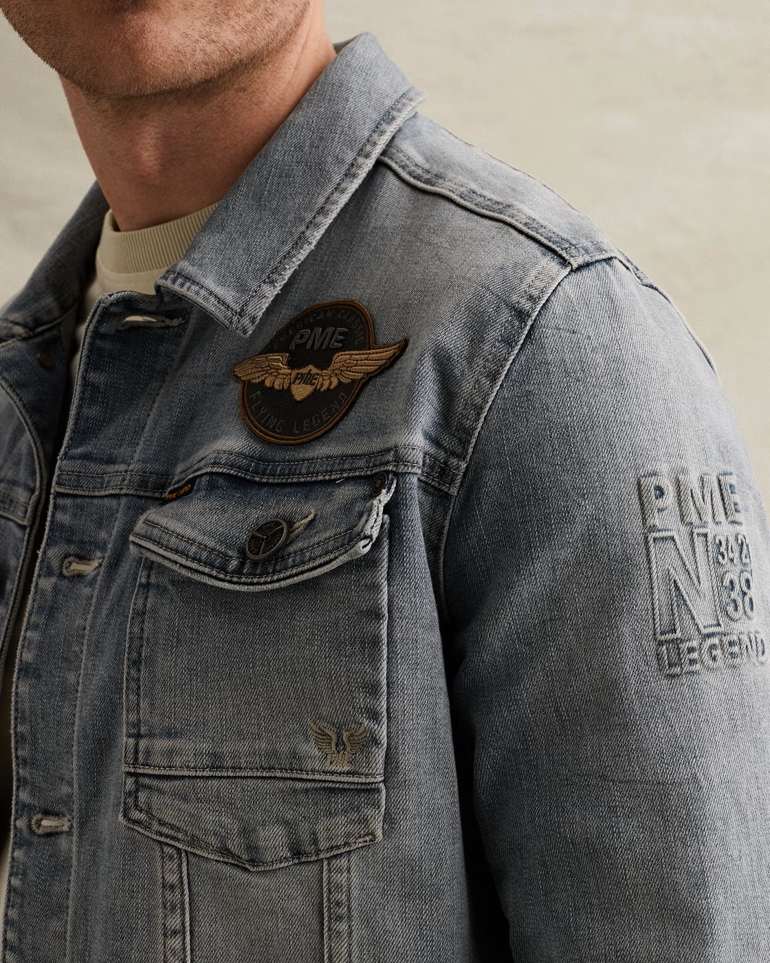PME Legend Denim Jacket met Badges - Afbeelding 6
