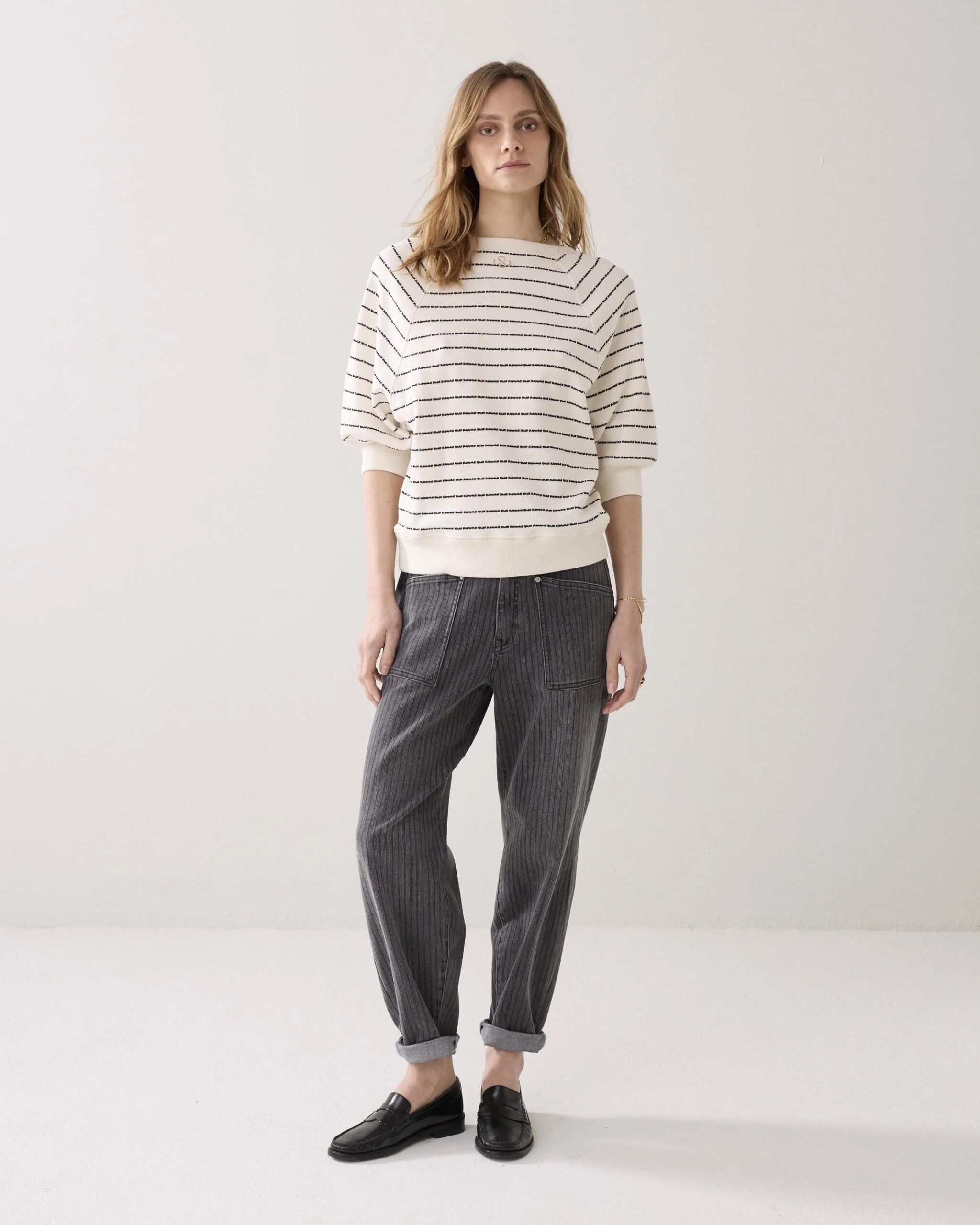 Summum Pinstripe Top Soft Scuba - Afbeelding 2