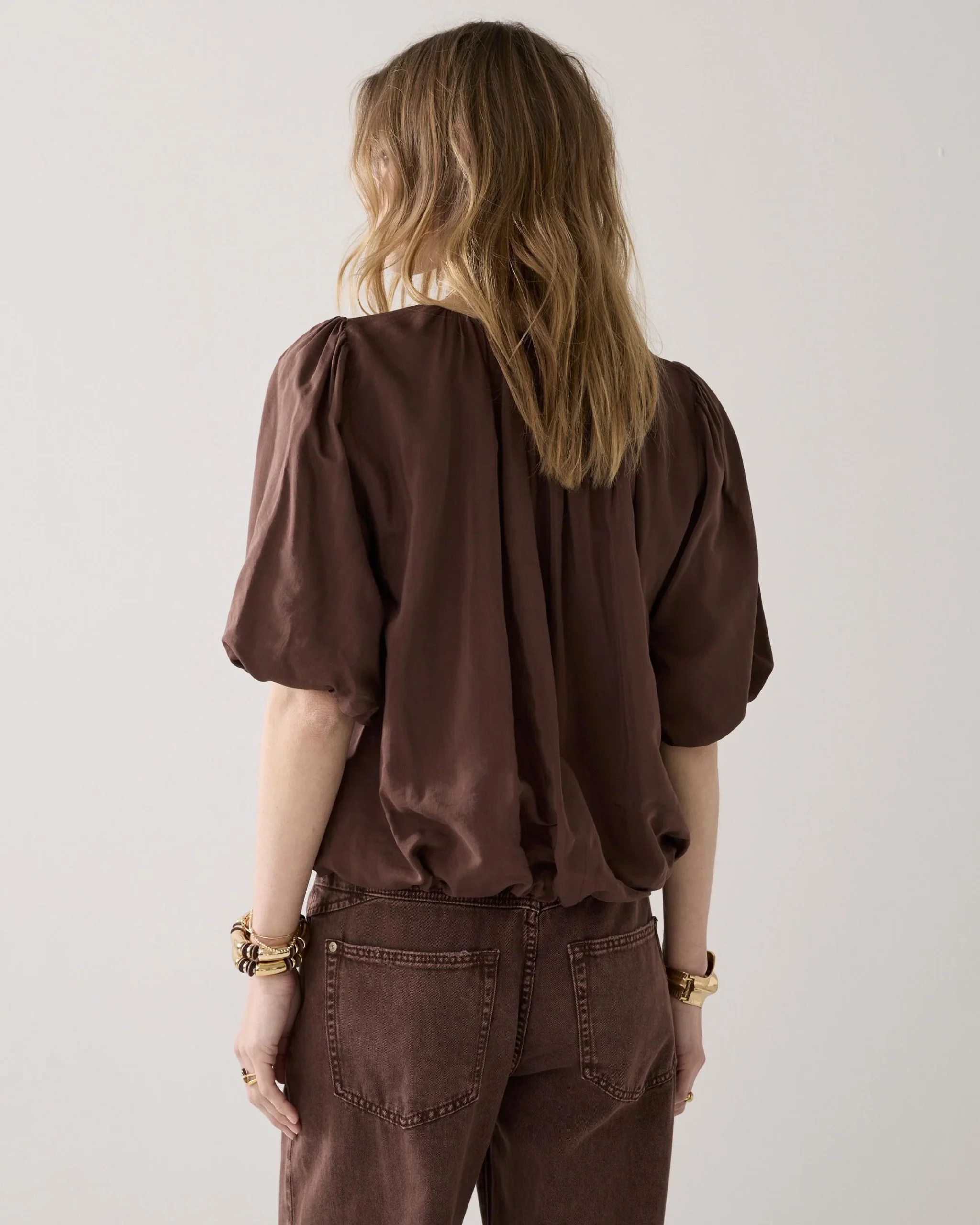 Summum Glanzende Geplooide Top - Afbeelding 4