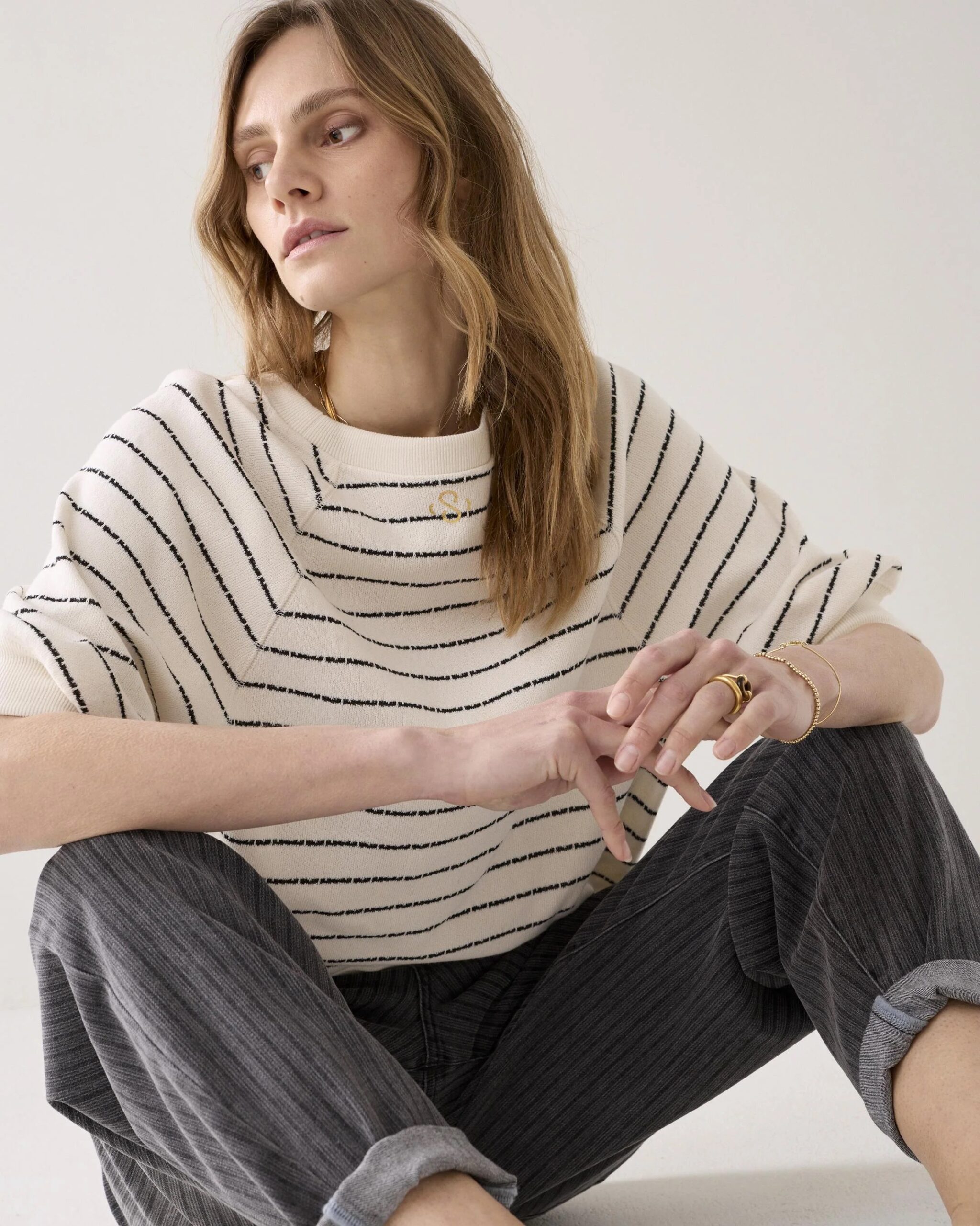 Summum Pinstripe Top Soft Scuba - Afbeelding 4