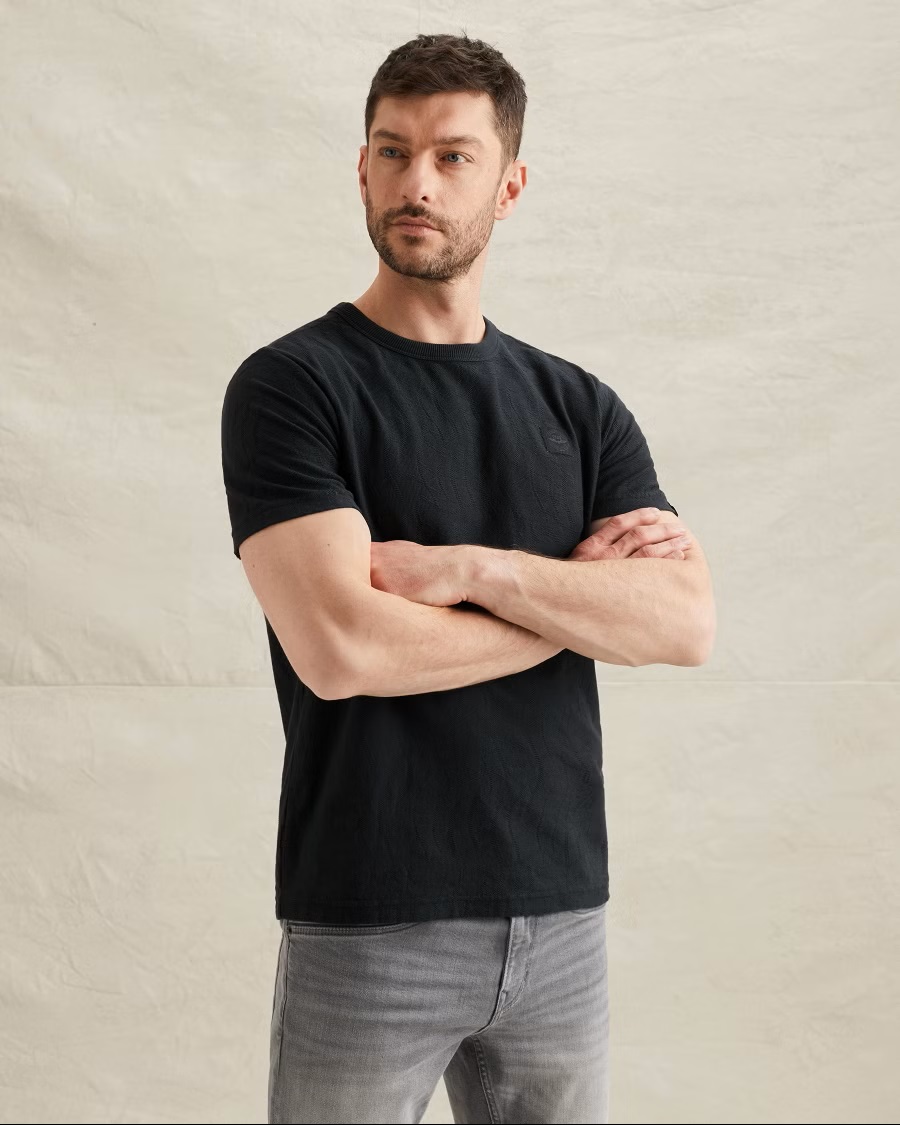 PME Legend T-Shirt met Jaquardpatroon