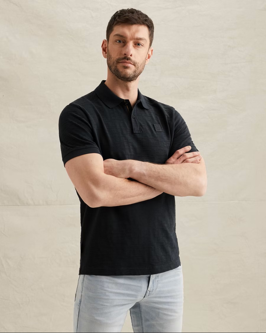PME Legend Polo met Jaquard Patroon