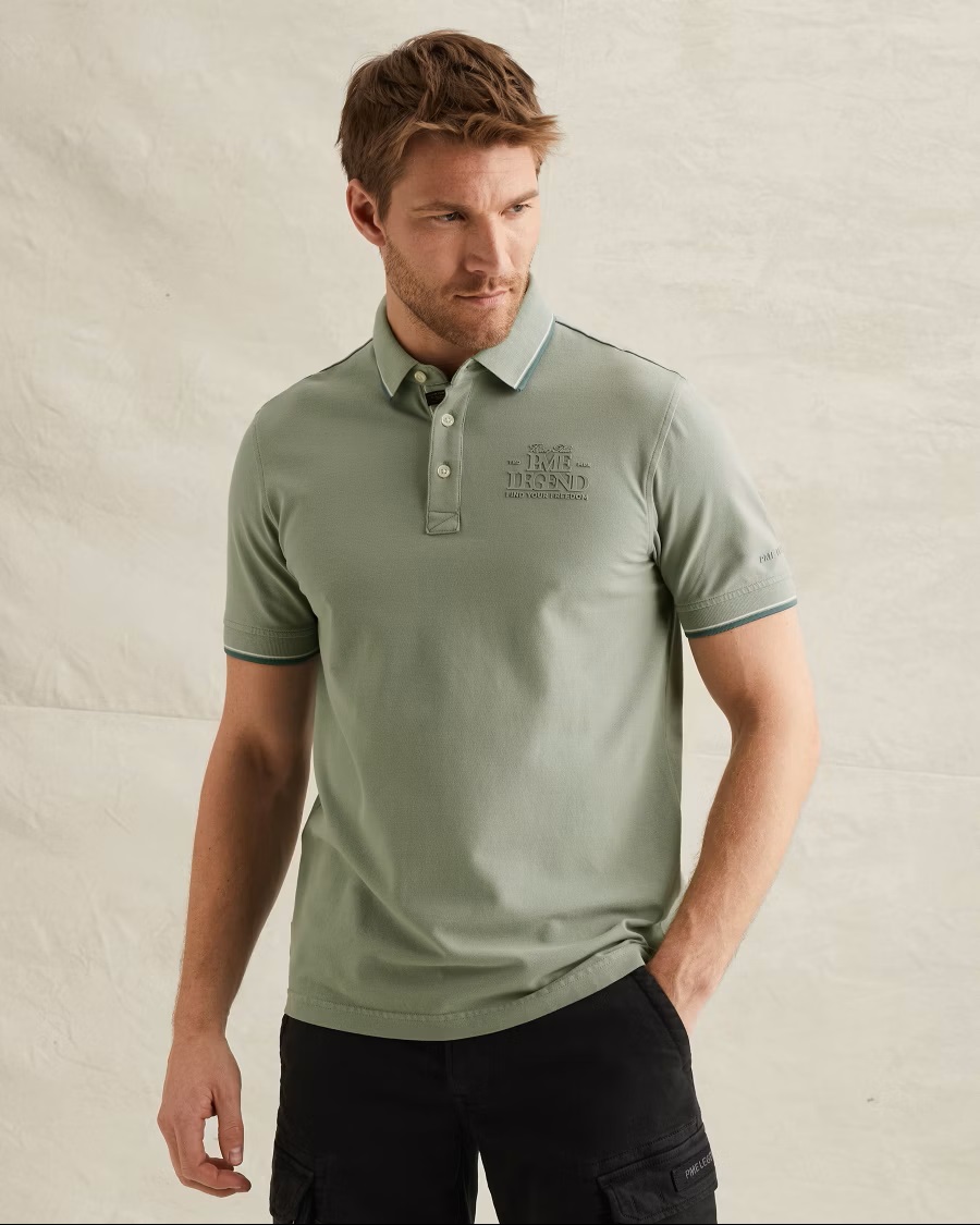 PME Legend Piqué Polo met Artwork