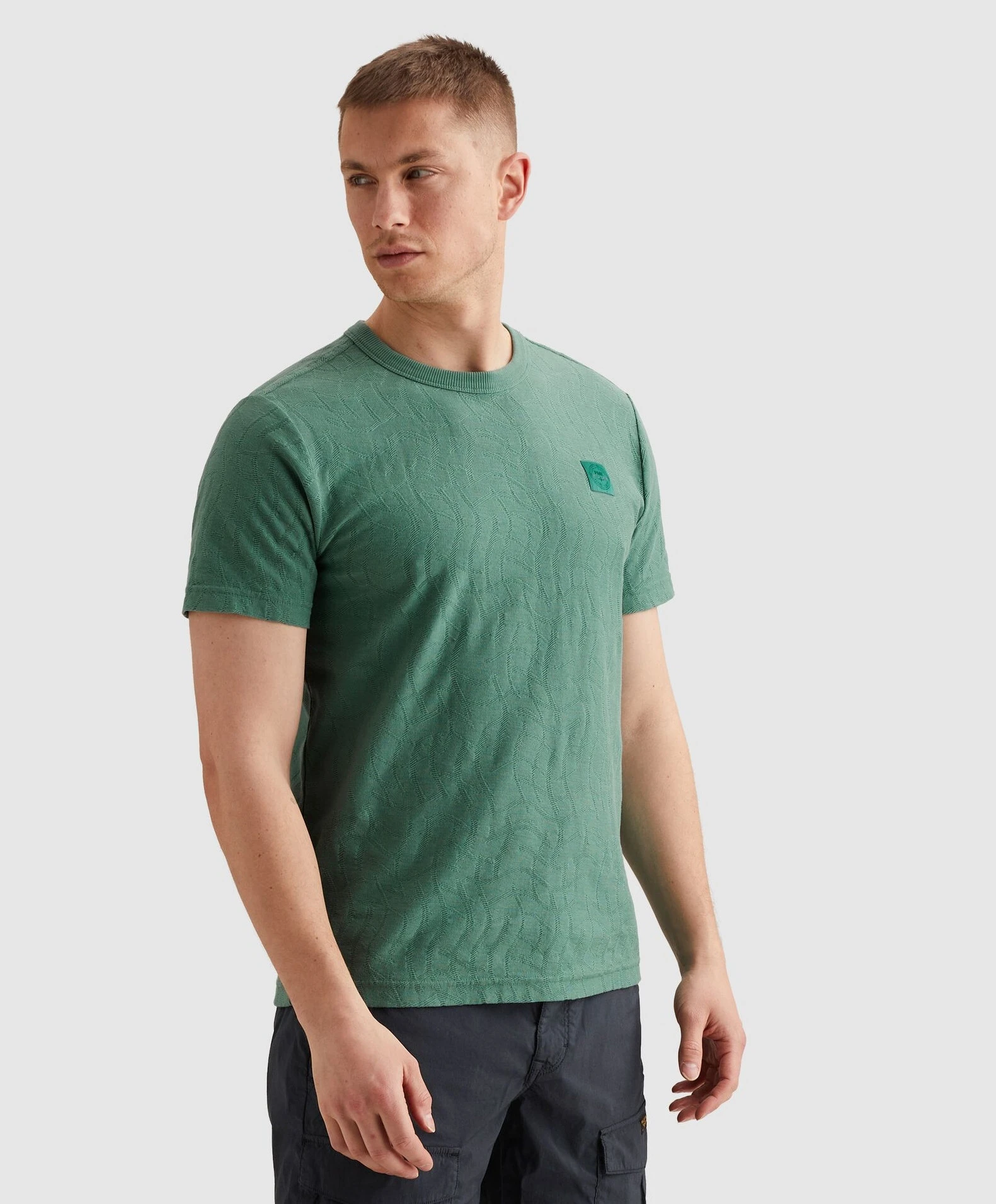 PME Legend T-Shirt met Jaquardpatroon