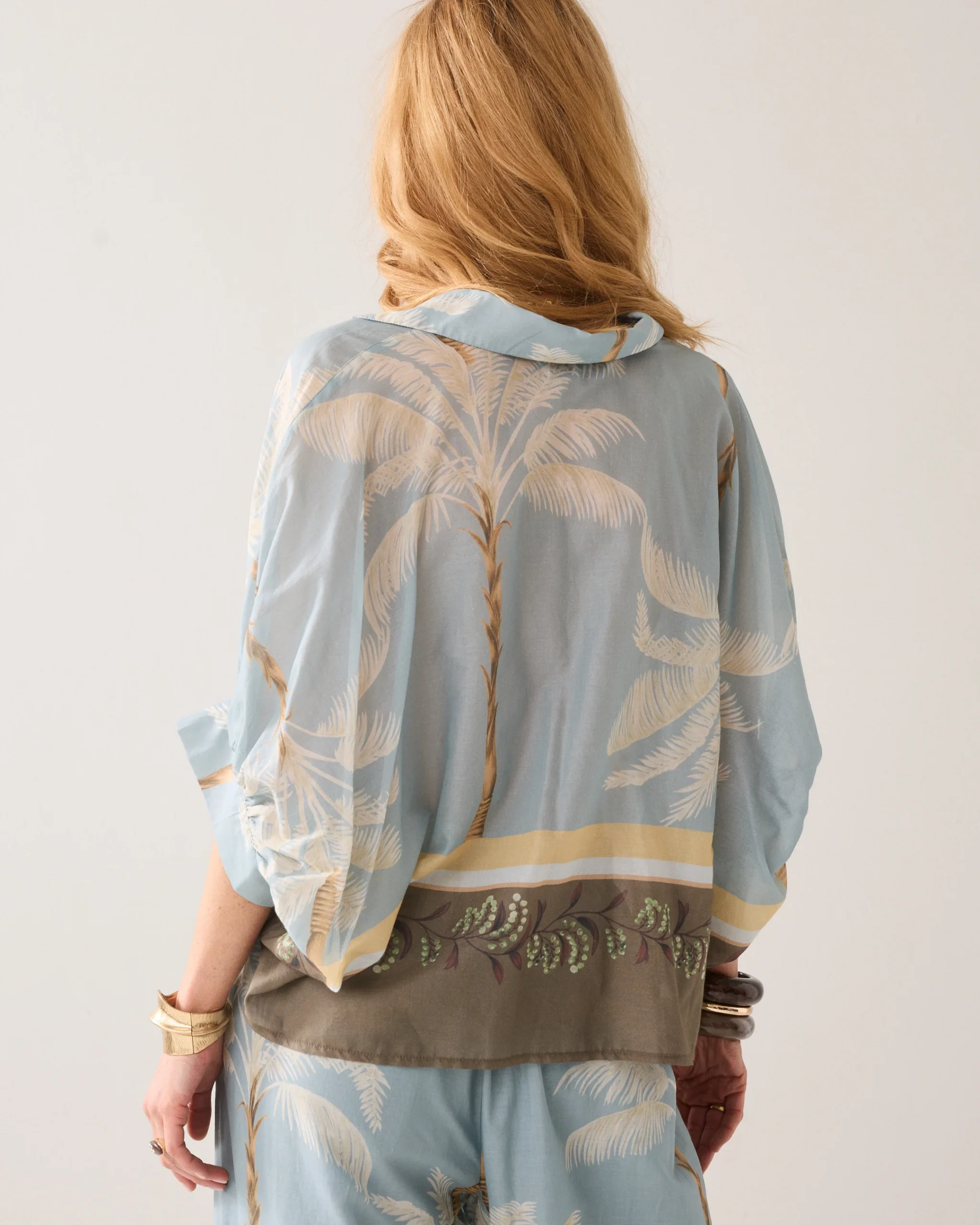 Summum Transparante Blouse met Strandprint - Afbeelding 2