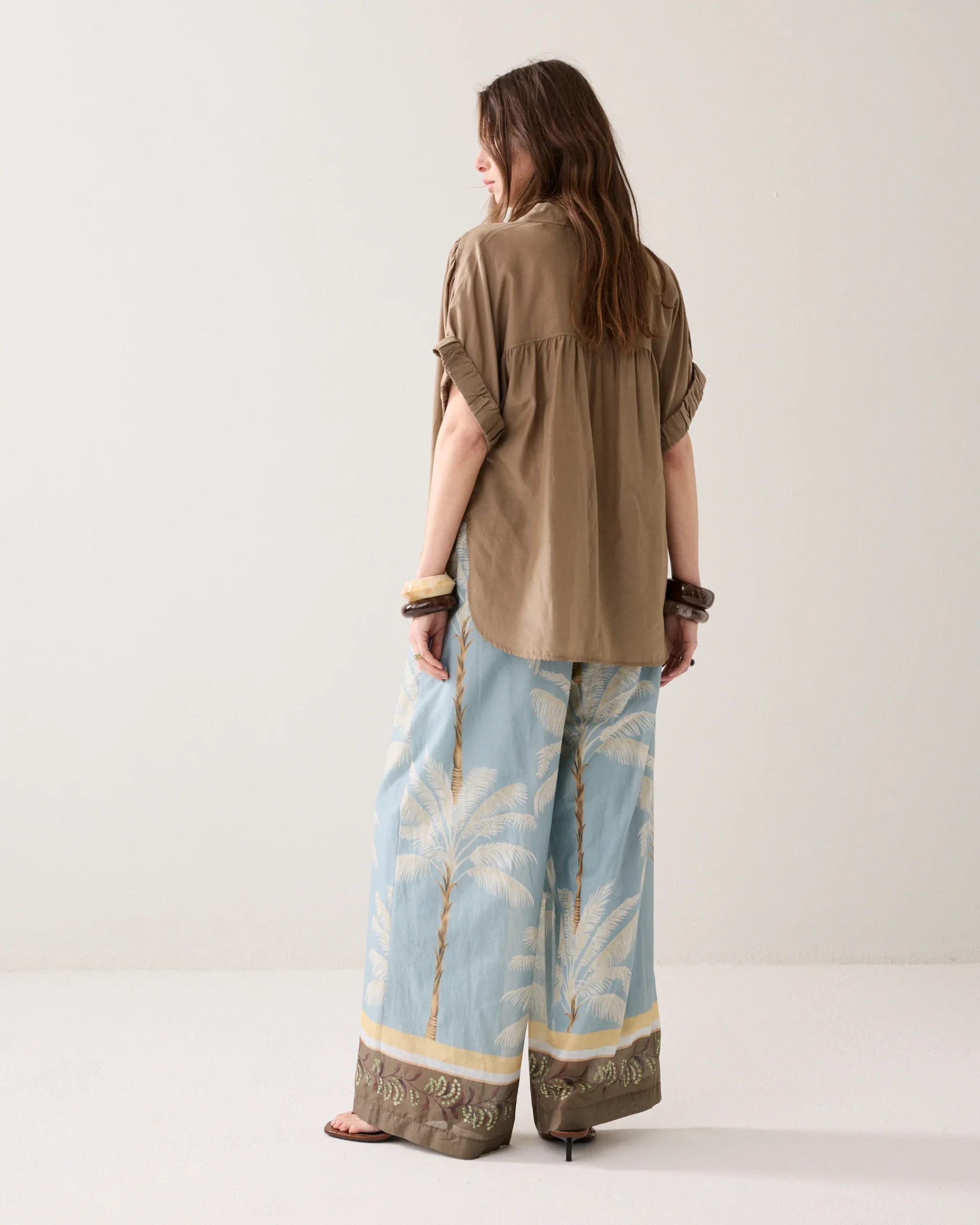 Summum Gevoerde Broek met Strandprint - Afbeelding 2