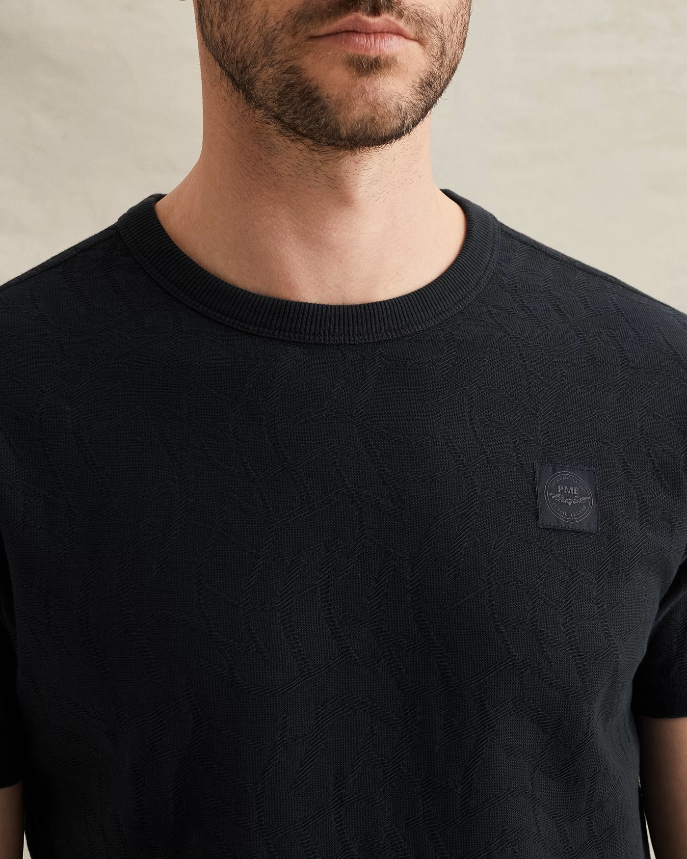 PME Legend T-Shirt met Jaquardpatroon - Afbeelding 3