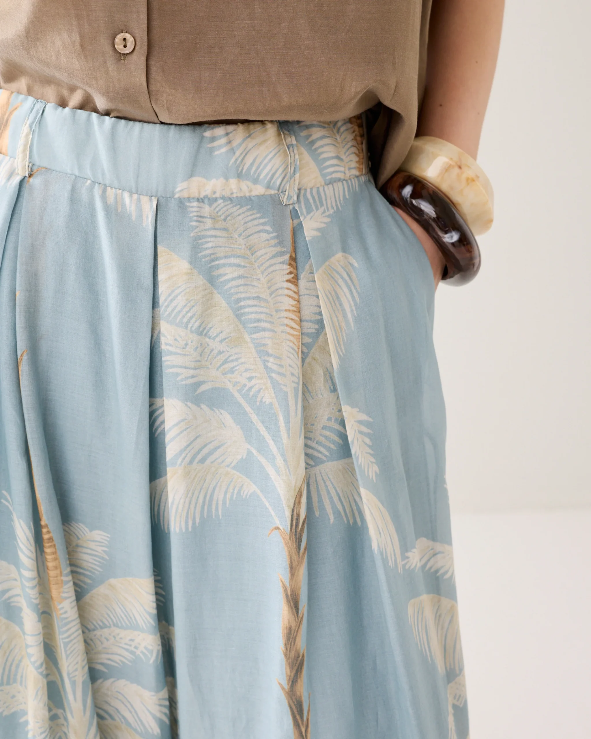 Summum Gevoerde Broek met Strandprint - Afbeelding 3