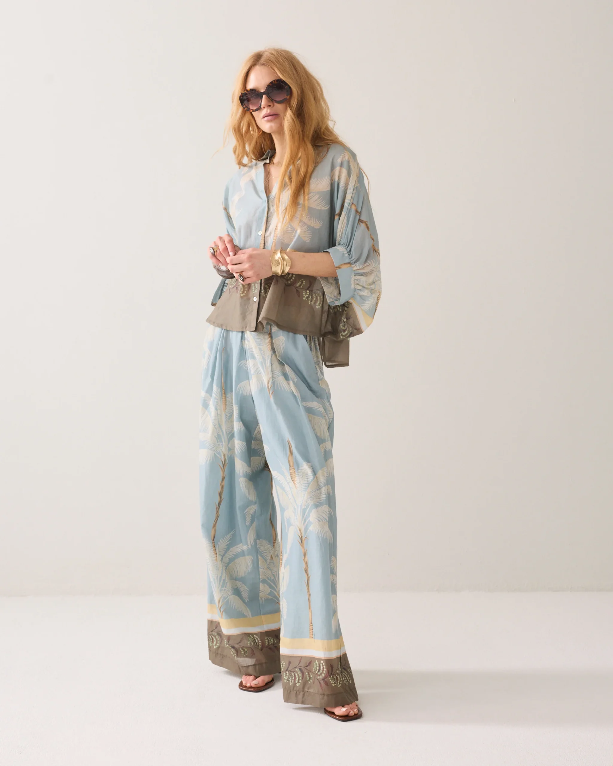 Summum Transparante Blouse met Strandprint - Afbeelding 4