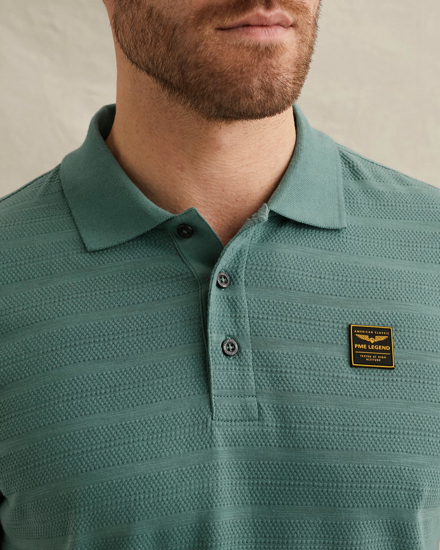 PME Legend Jersey Polo met Streeppatroon - Afbeelding 3