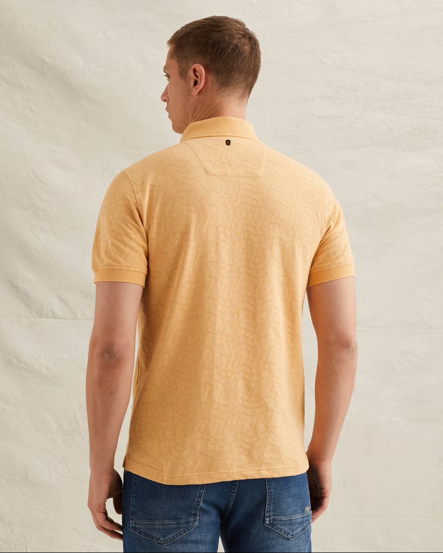 PME Legend Jersey Polo met Allover Jacquardpatroon - Afbeelding 2