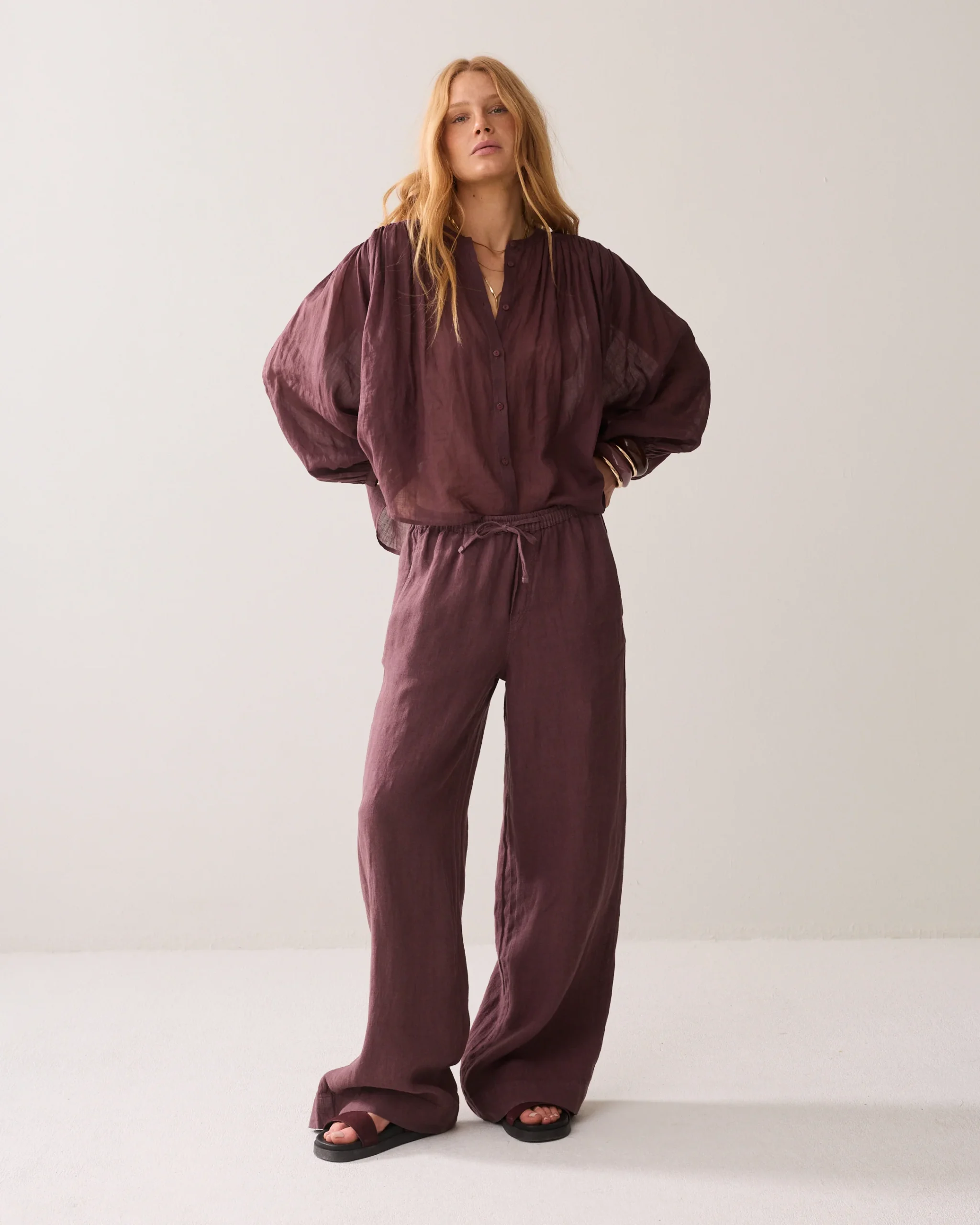 Summum Korte Blouse Linnenlook - Afbeelding 5