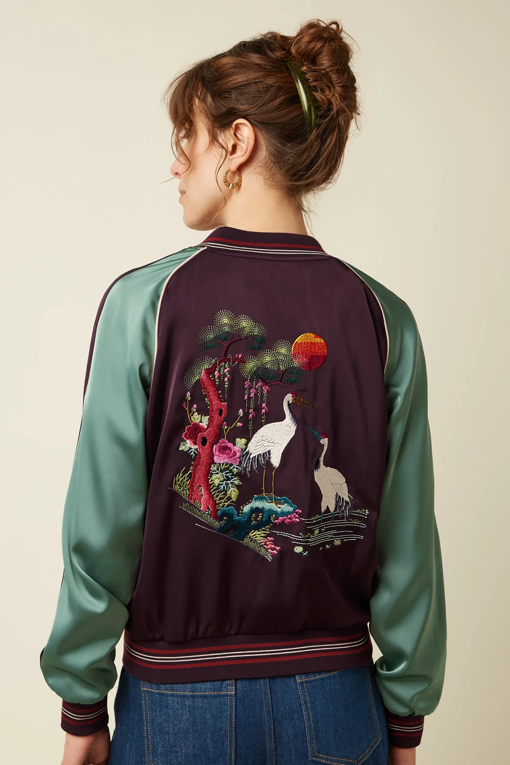 King Louie Bomber Jacket Dusk Satin