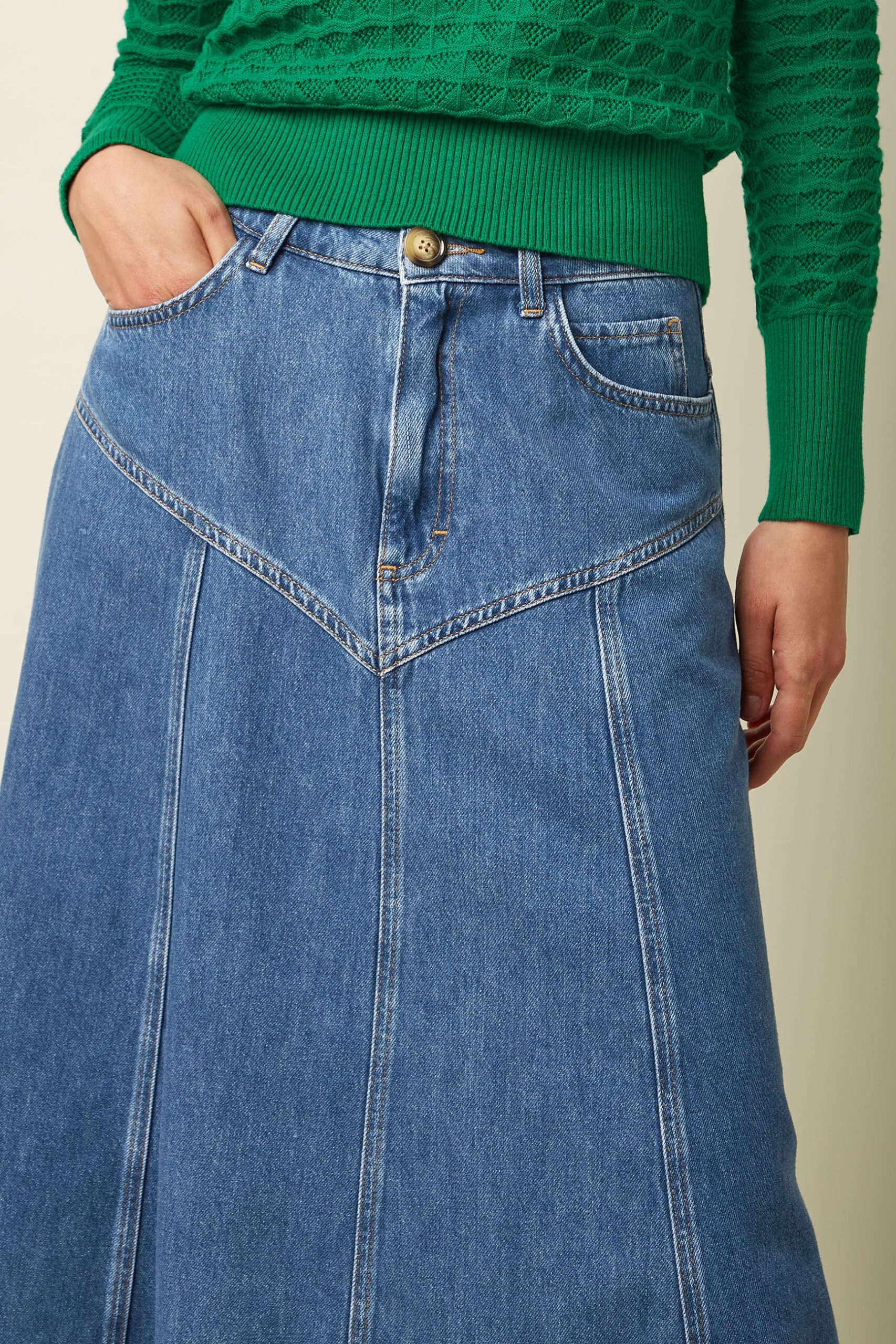 King Louie Dolly Rok Stone Denim - Afbeelding 2