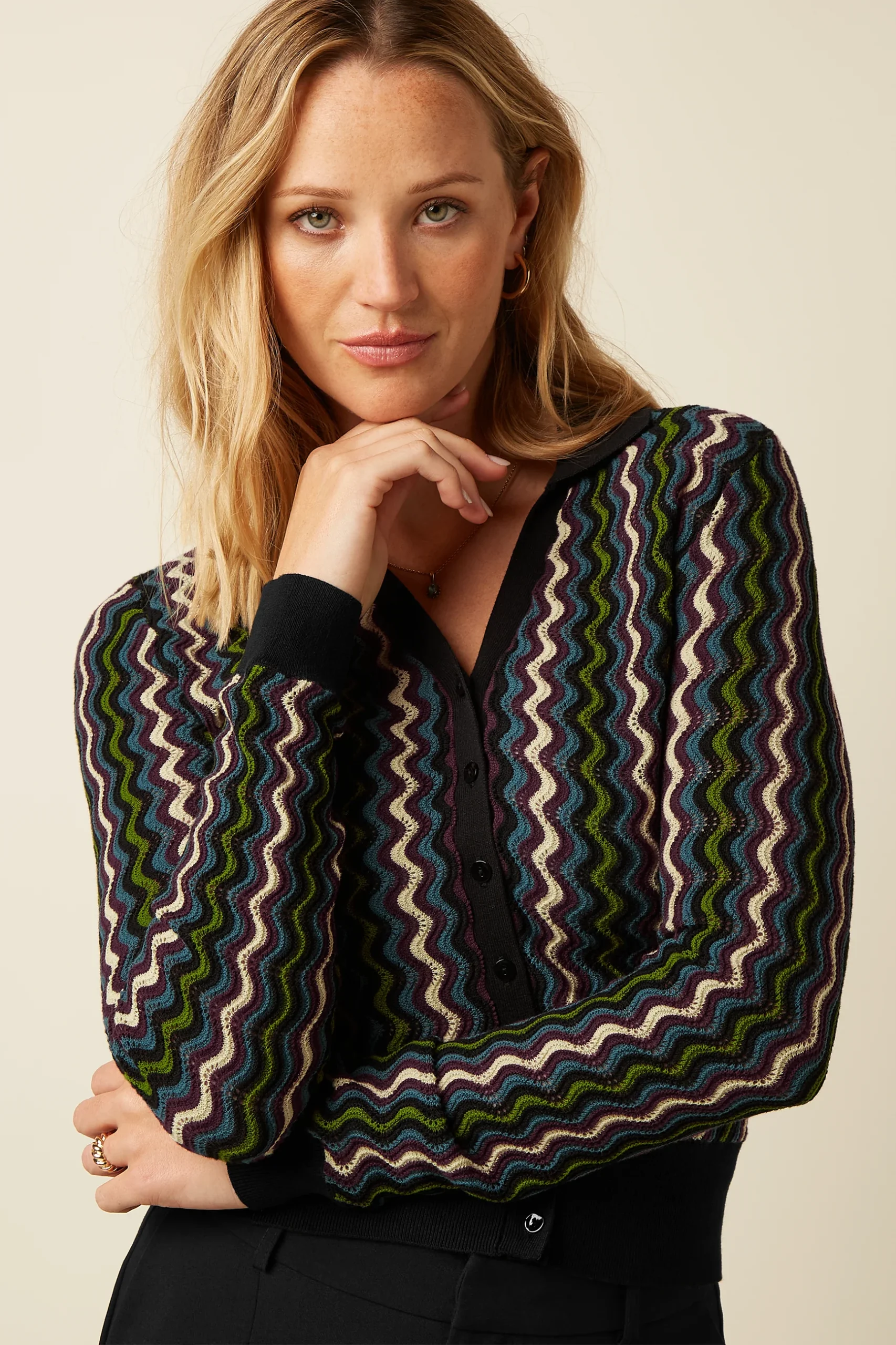 King Louie Lena Cardi Wyler Vest/Top - Afbeelding 2
