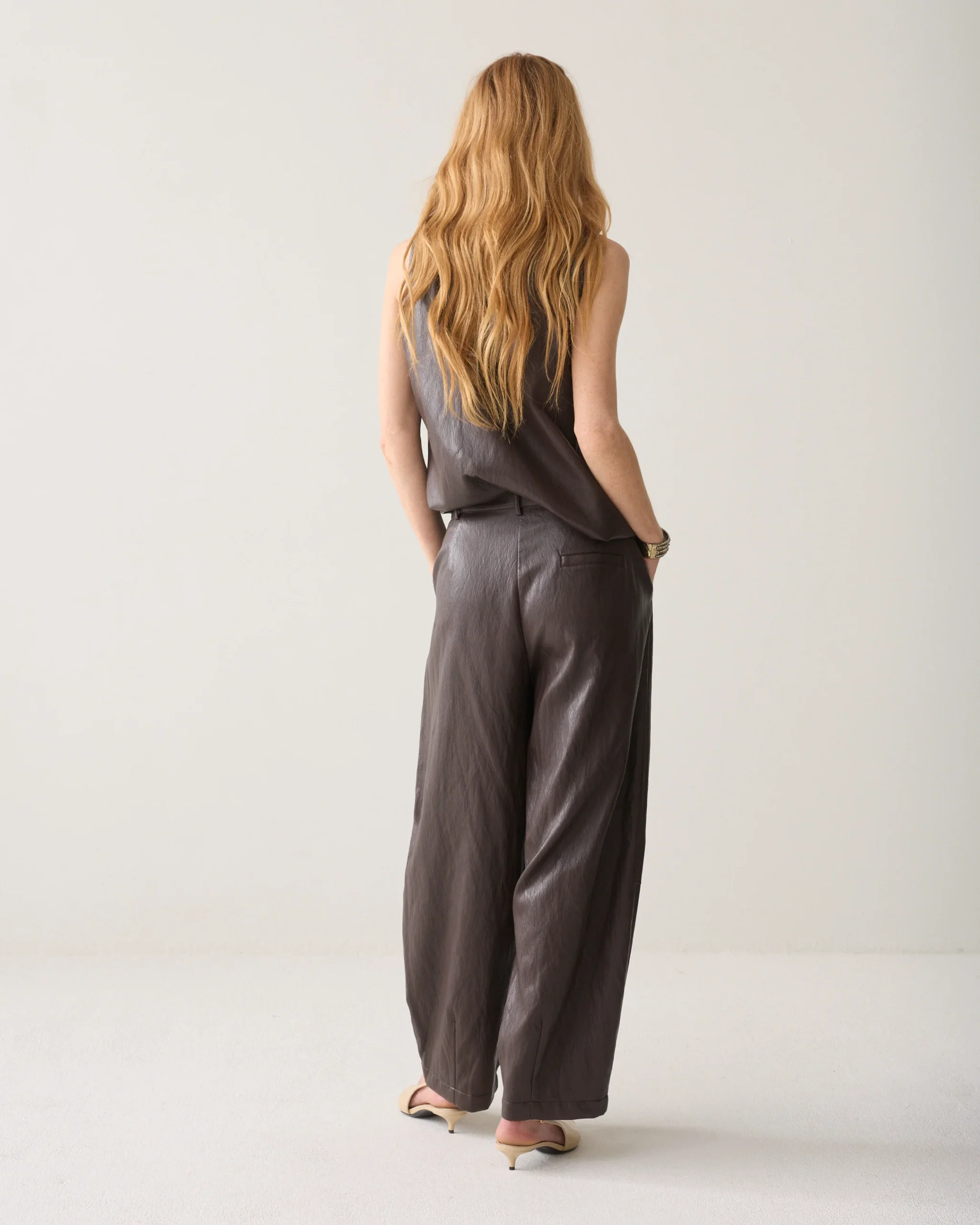 Summum Wijde Broek Faux Leather - Afbeelding 3