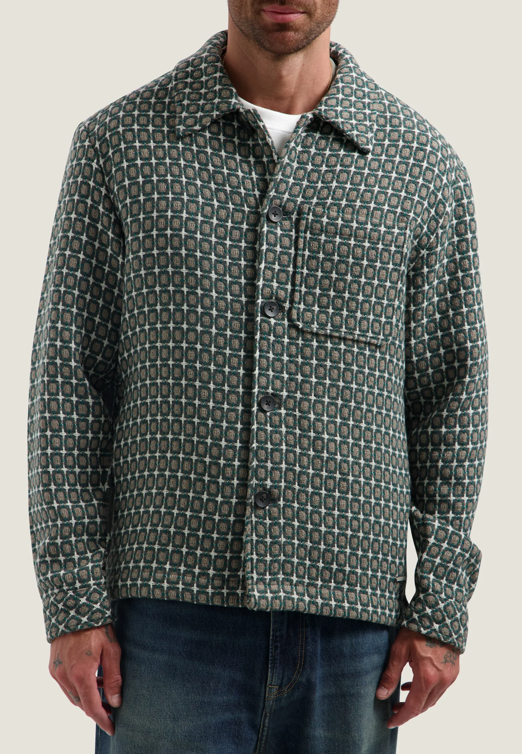 Dstrezzed Lino Golfball Overshirt - Afbeelding 4