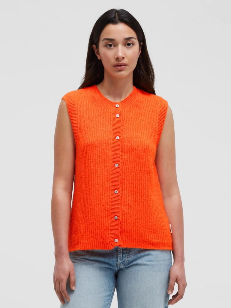 Senses The Label Gebreid Mouwloos Vest