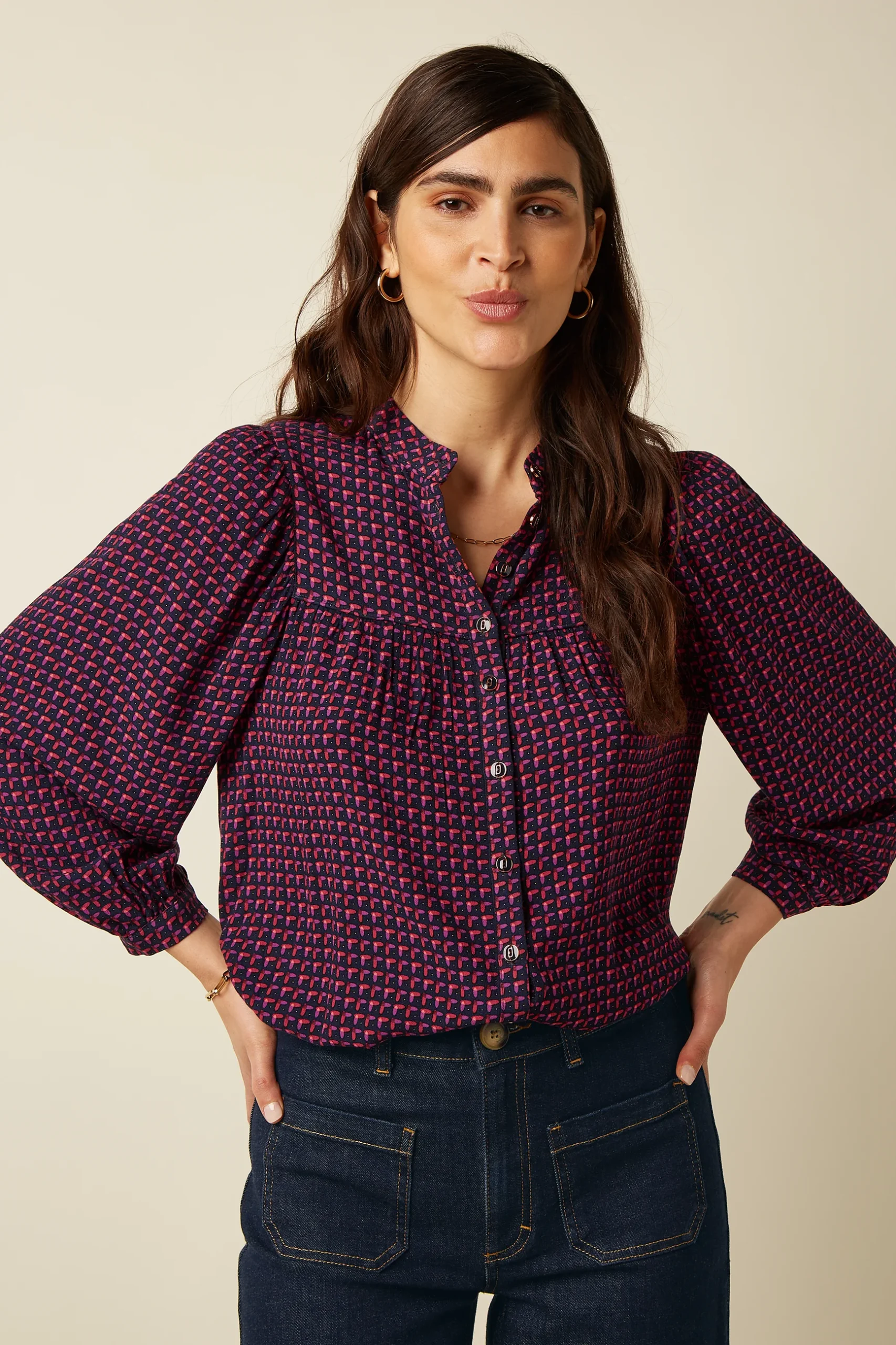 King Louie Leslie Blouse Chartre