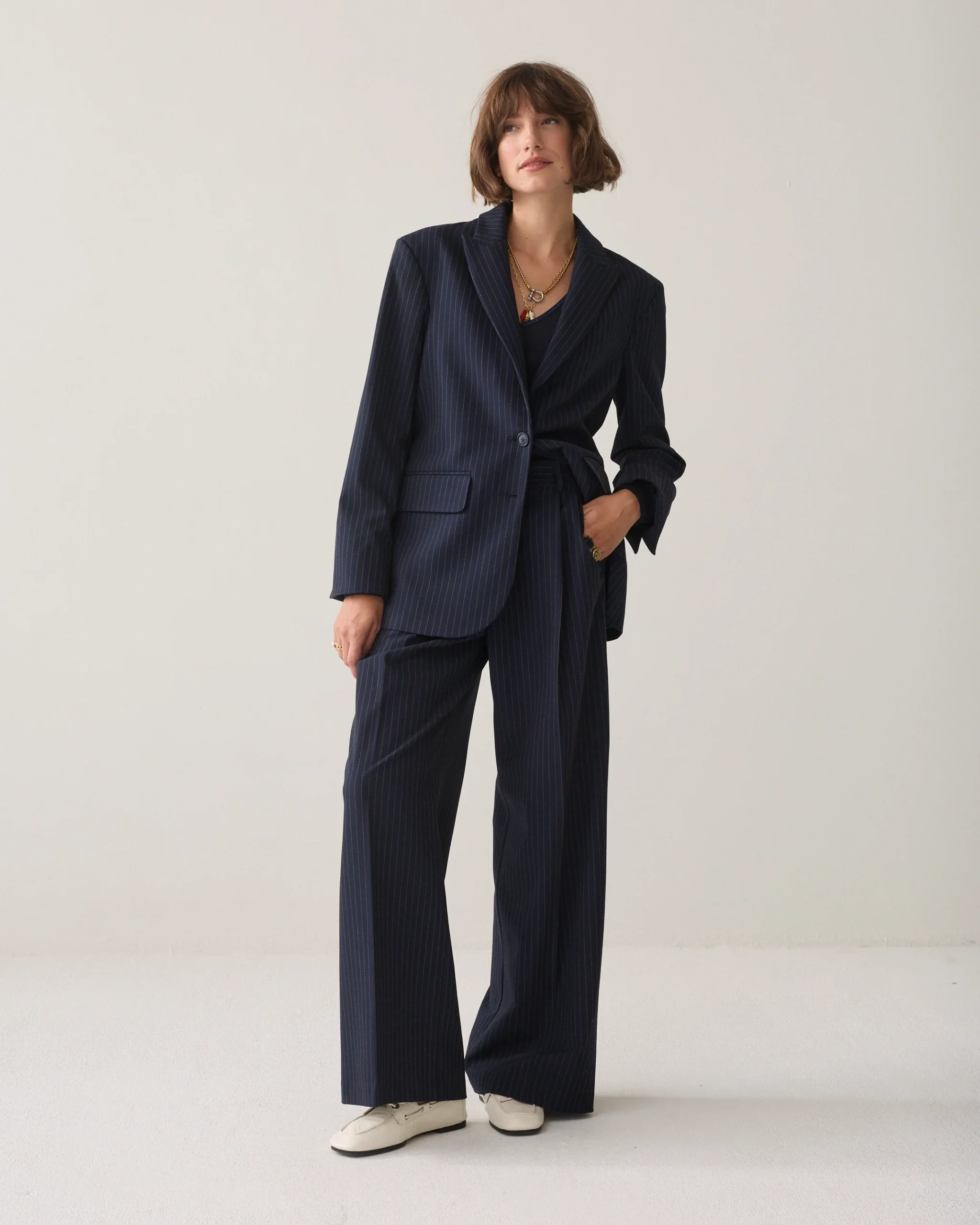 Summum Bandplooibroek Pinstripe