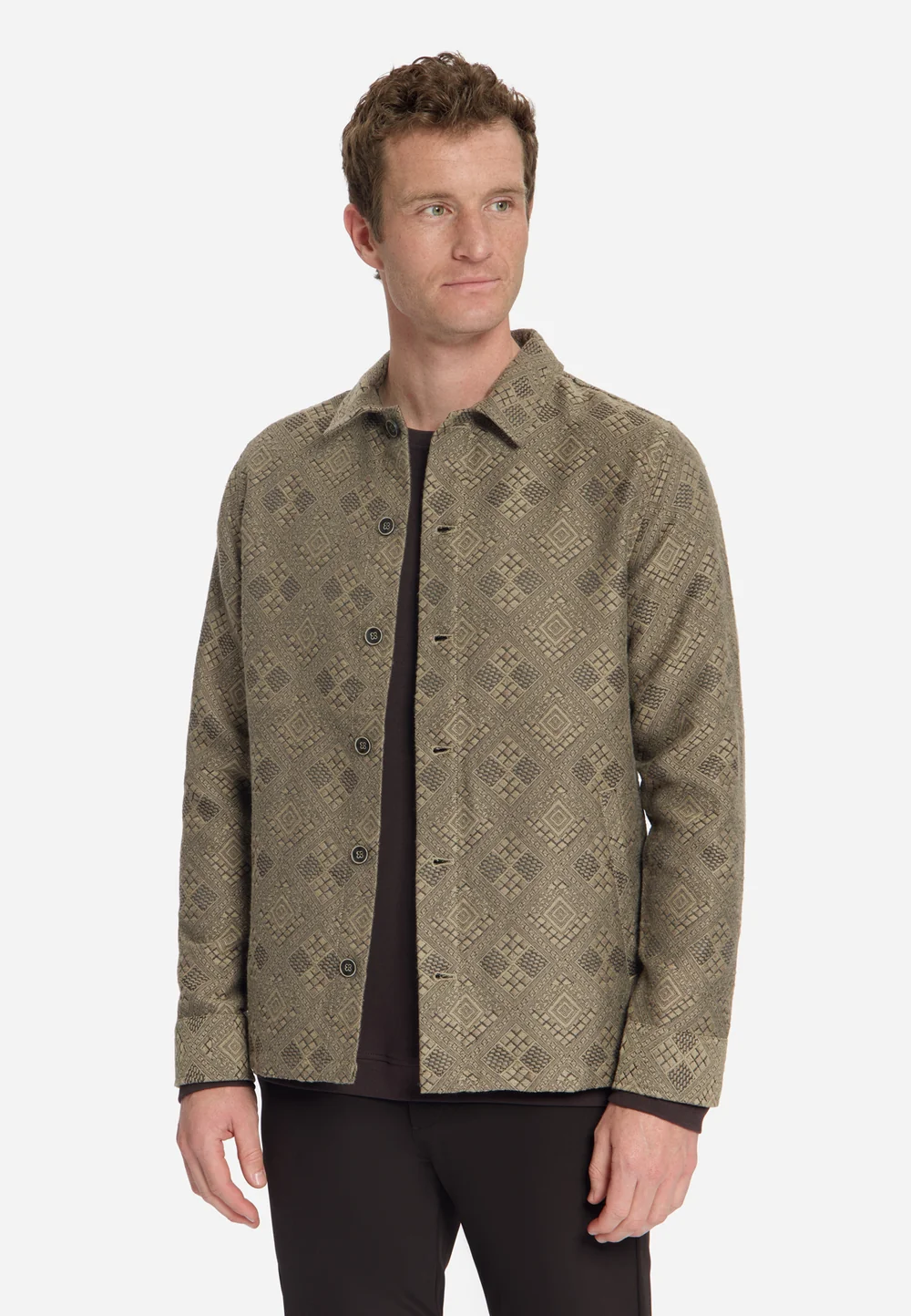 No Excess Jaquard Overshirt