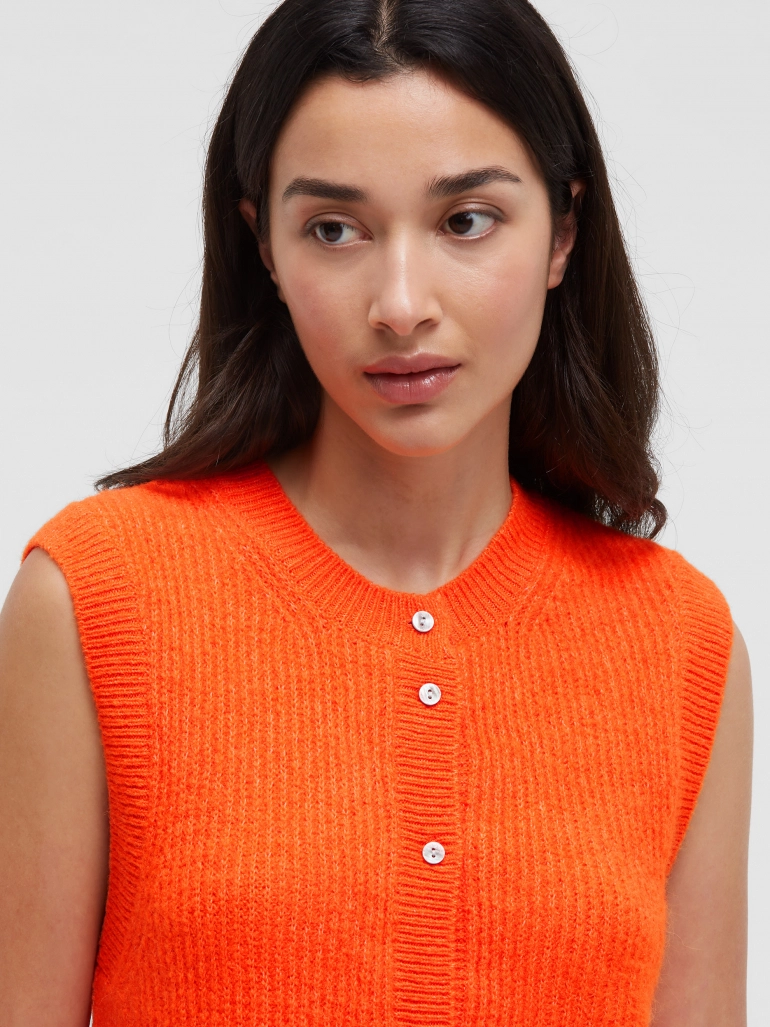 Senses The Label Gebreid Mouwloos Vest - Afbeelding 3