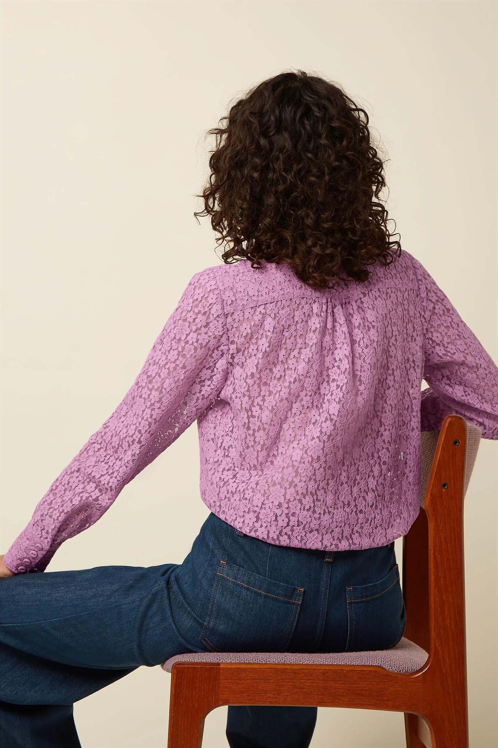 King Louie Elia Blouse Liana Lace - Afbeelding 3
