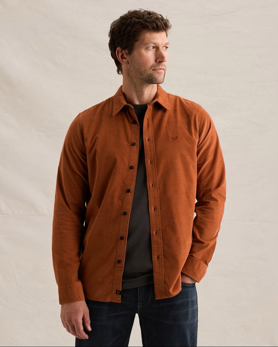PME Legend Corduroy Overhemd met Borduursel - Afbeelding 4