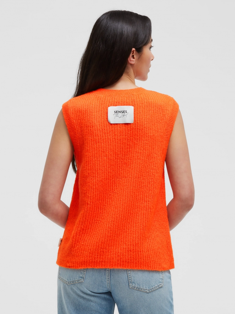 Senses The Label Gebreid Mouwloos Vest - Afbeelding 4