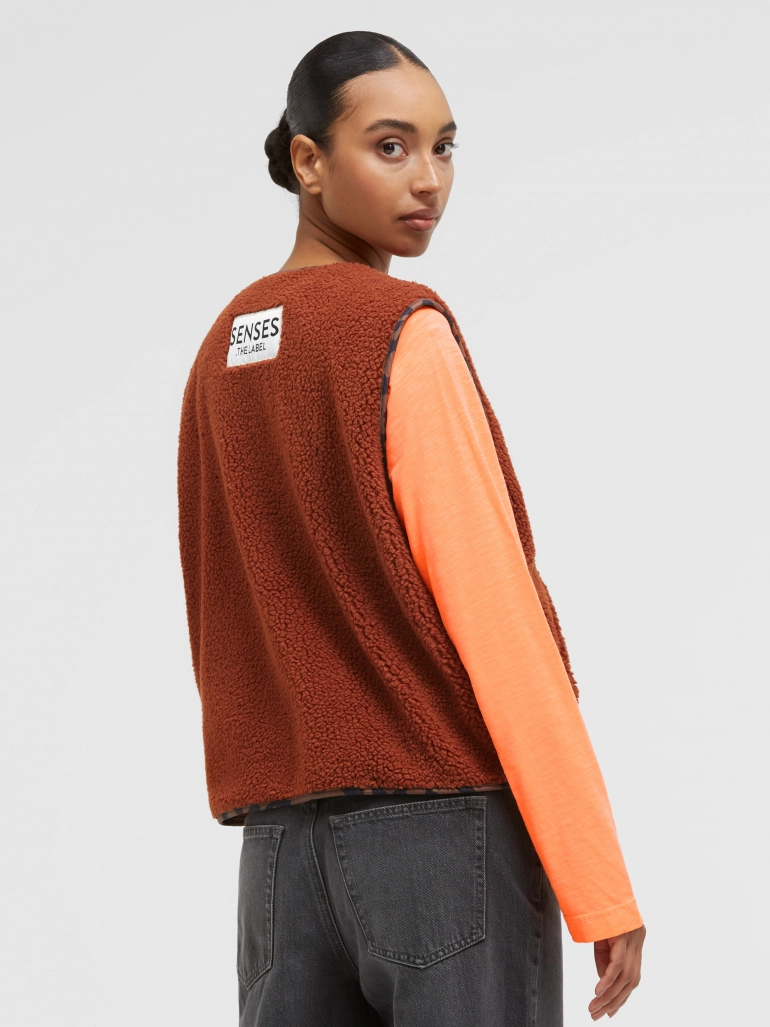 Senses The Label Sherpa-Look Vest - Afbeelding 4